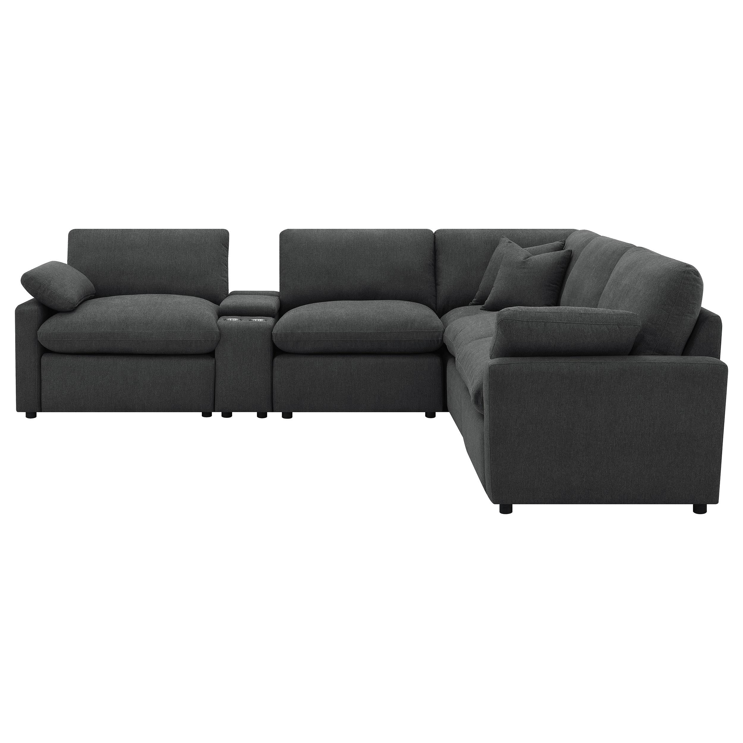  Coaster Furniture Collins 609530P-SET 6-piece Modular Power Reclining Sectional - Dark Grey IMAGE 6