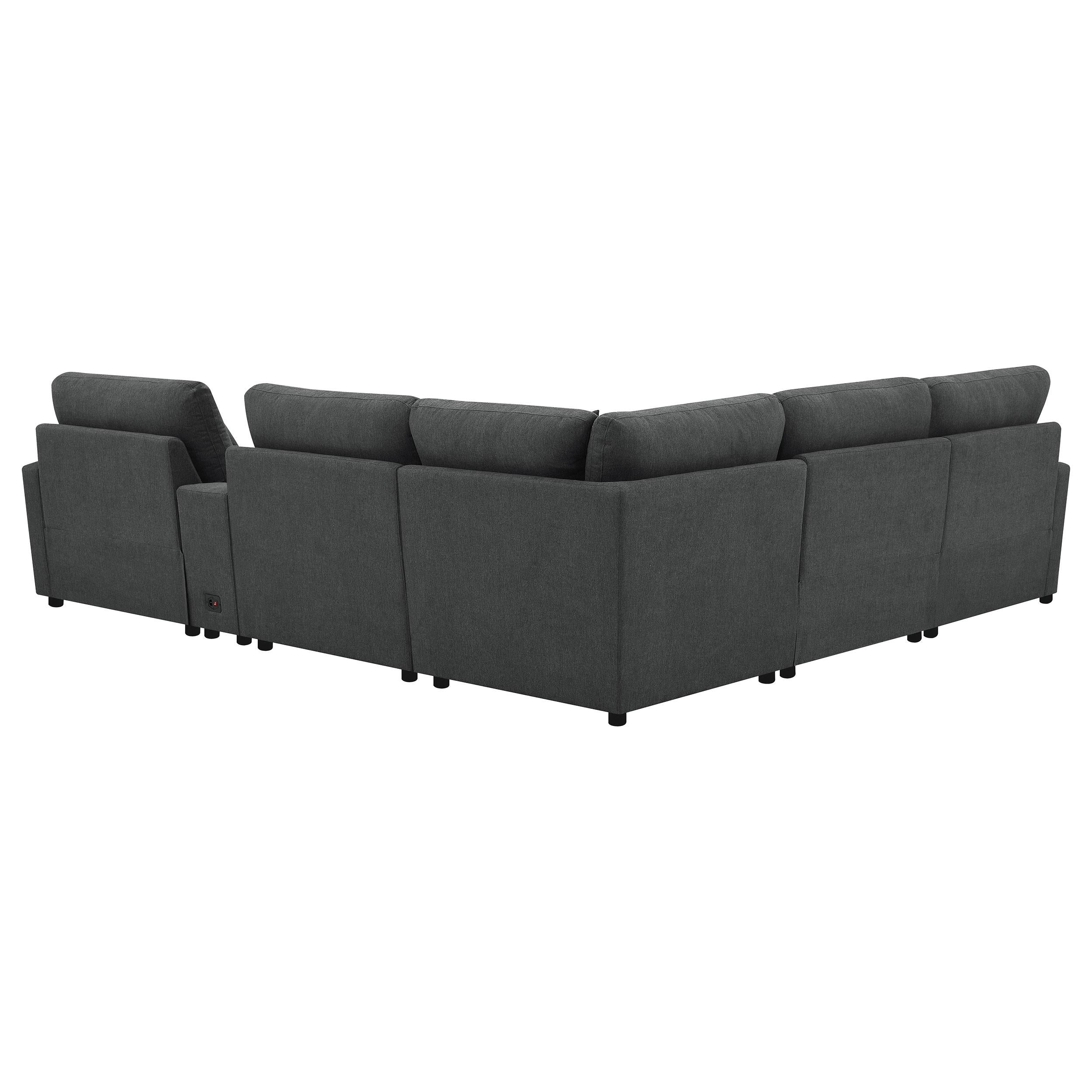  Coaster Furniture Collins 609530P-SET 6-piece Modular Power Reclining Sectional - Dark Grey IMAGE 8