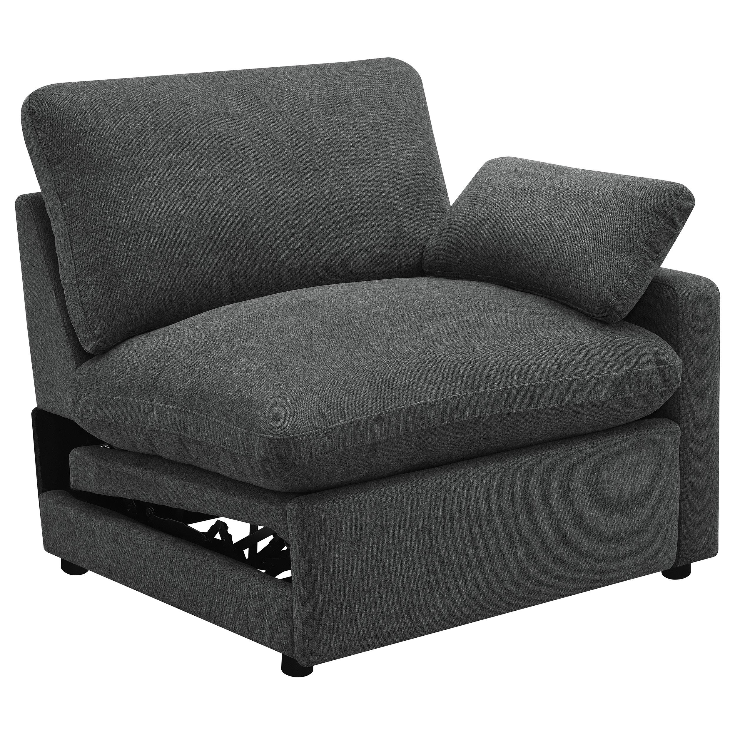  Coaster Furniture Collins 609530RRP Modular RAF Power Recliner - Dark Grey IMAGE 1