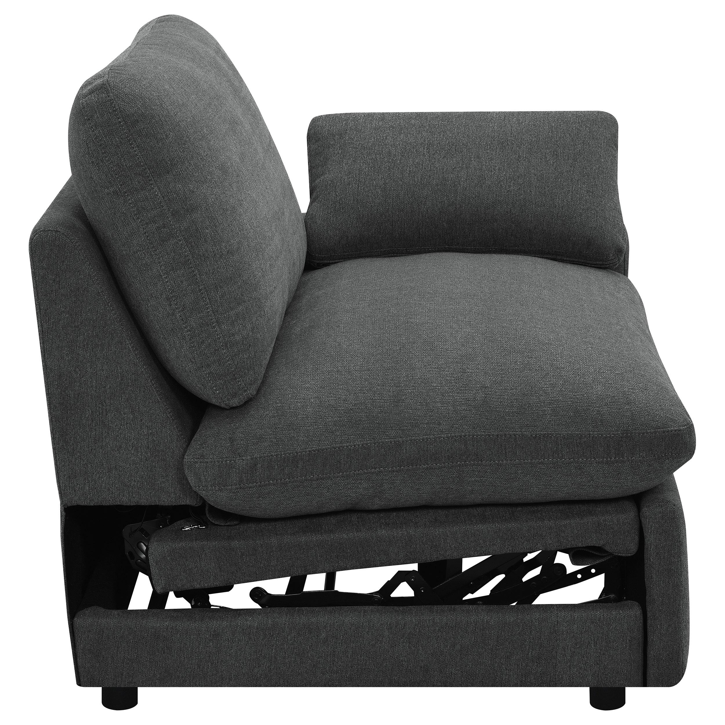  Coaster Furniture Collins 609530RRP Modular RAF Power Recliner - Dark Grey IMAGE 15