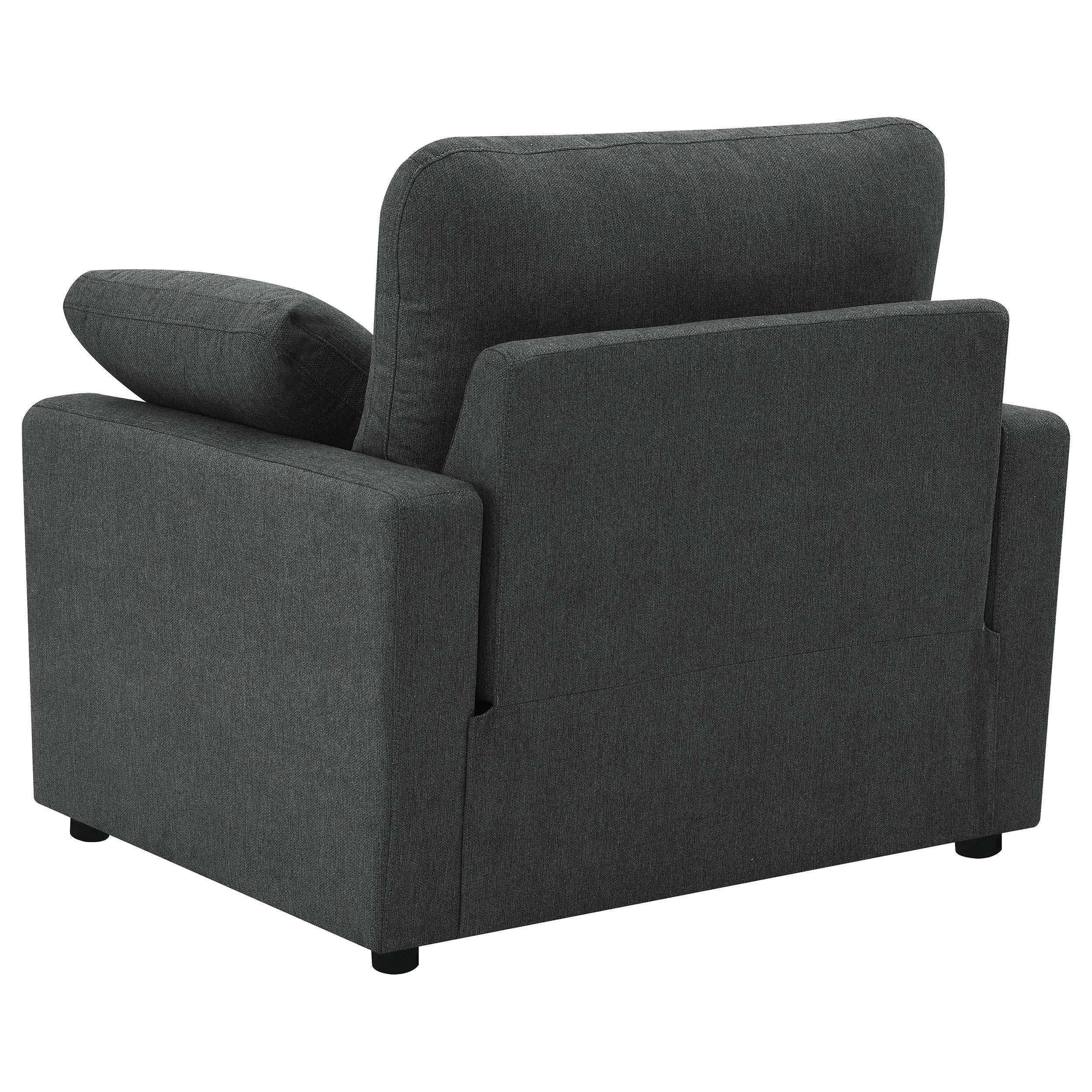  Coaster Furniture Collins 609533P Upholstered Power Recliner Chair - Dark Grey IMAGE 6