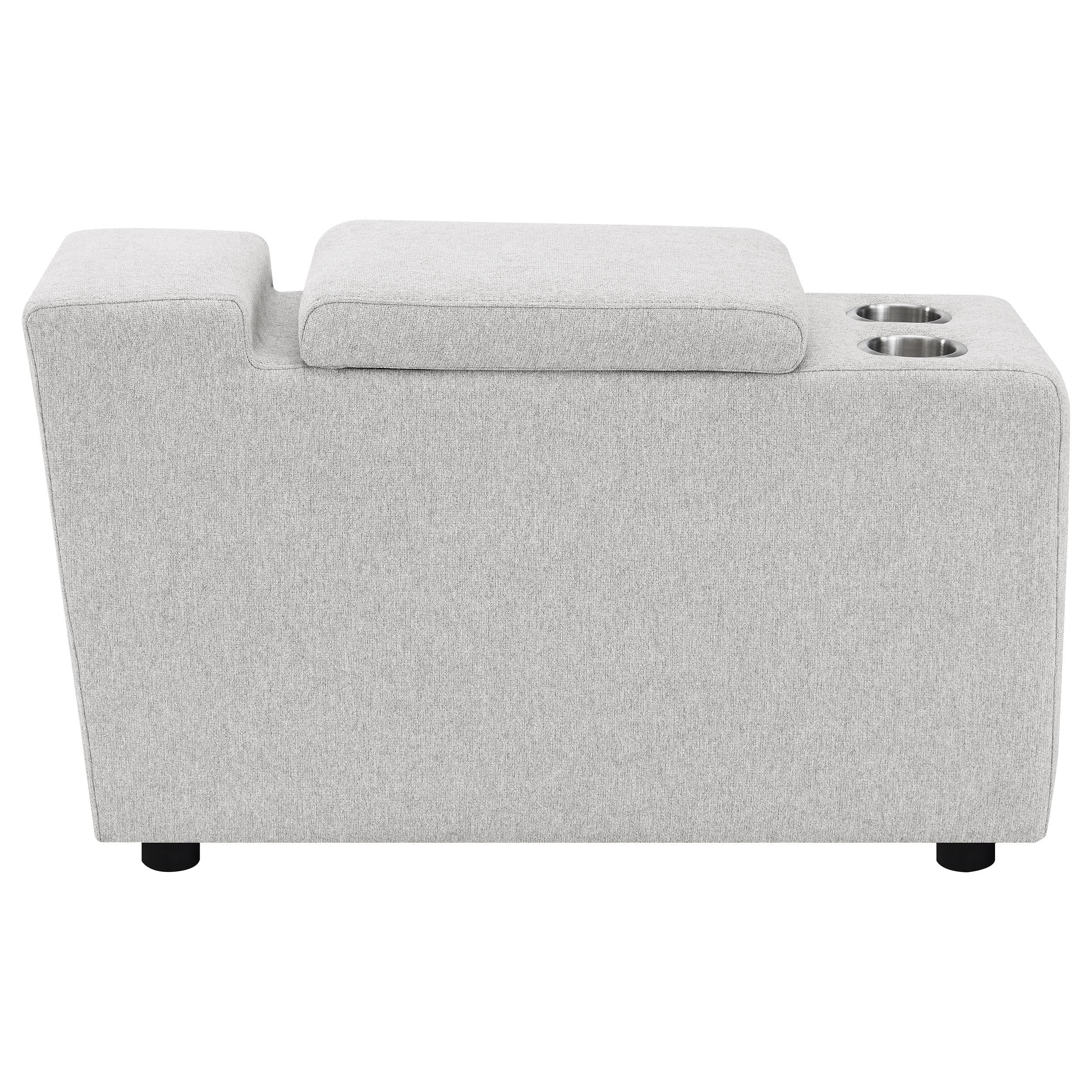  Coaster Furniture Collins 609560CON Upholstered Modular Storage Console - Grey IMAGE 1