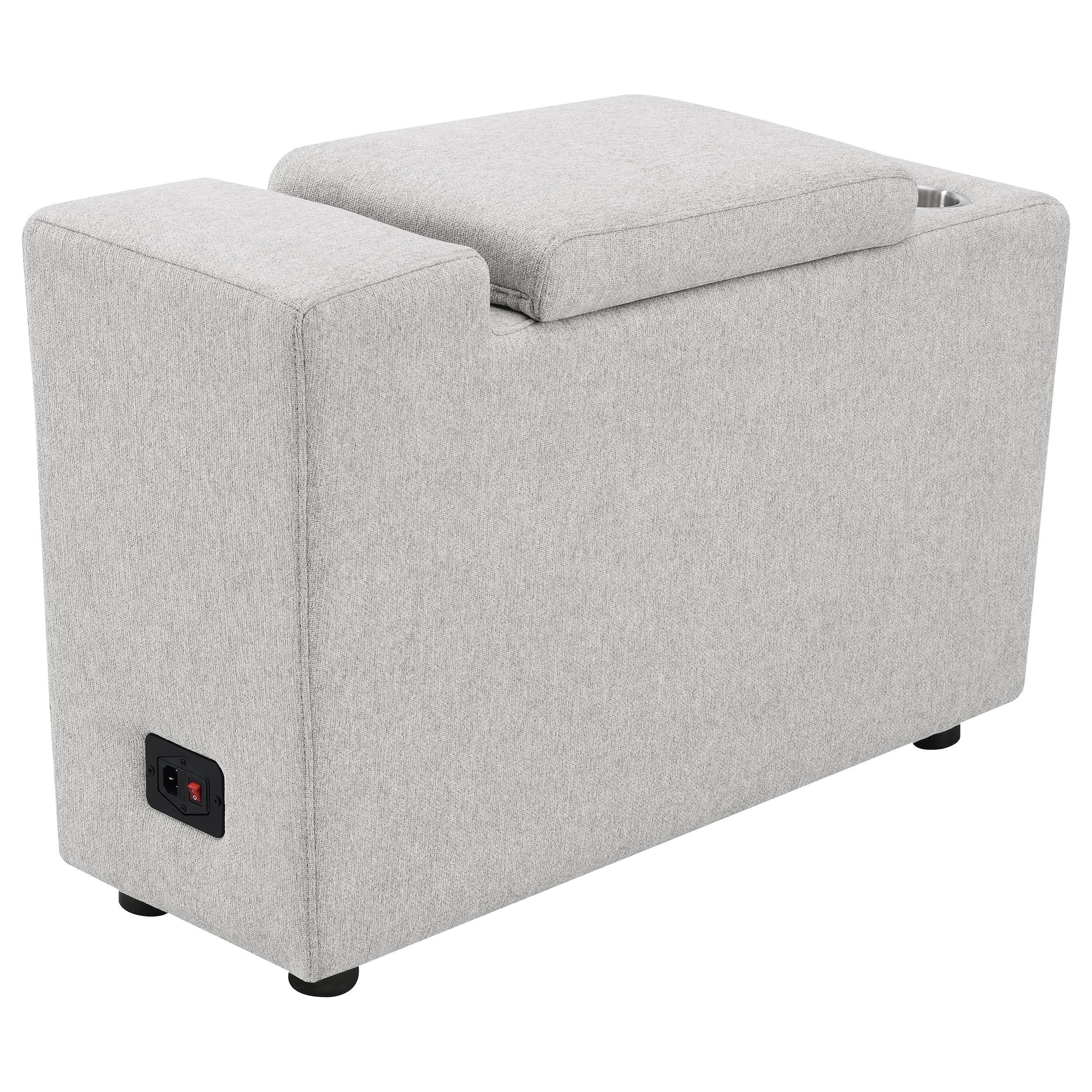  Coaster Furniture Collins 609560CON Upholstered Modular Storage Console - Grey IMAGE 12