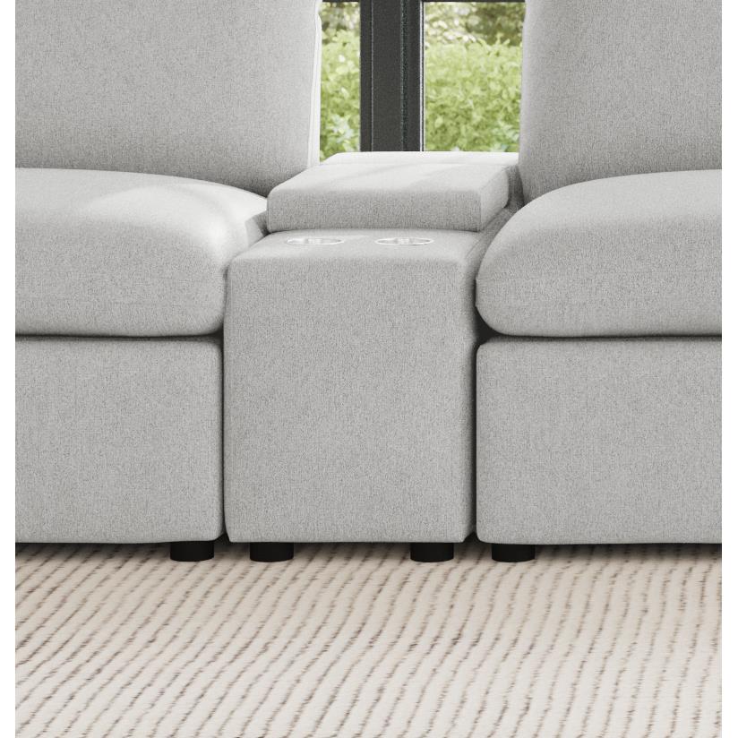  Coaster Furniture Collins 609560CON Upholstered Modular Storage Console - Grey IMAGE 3