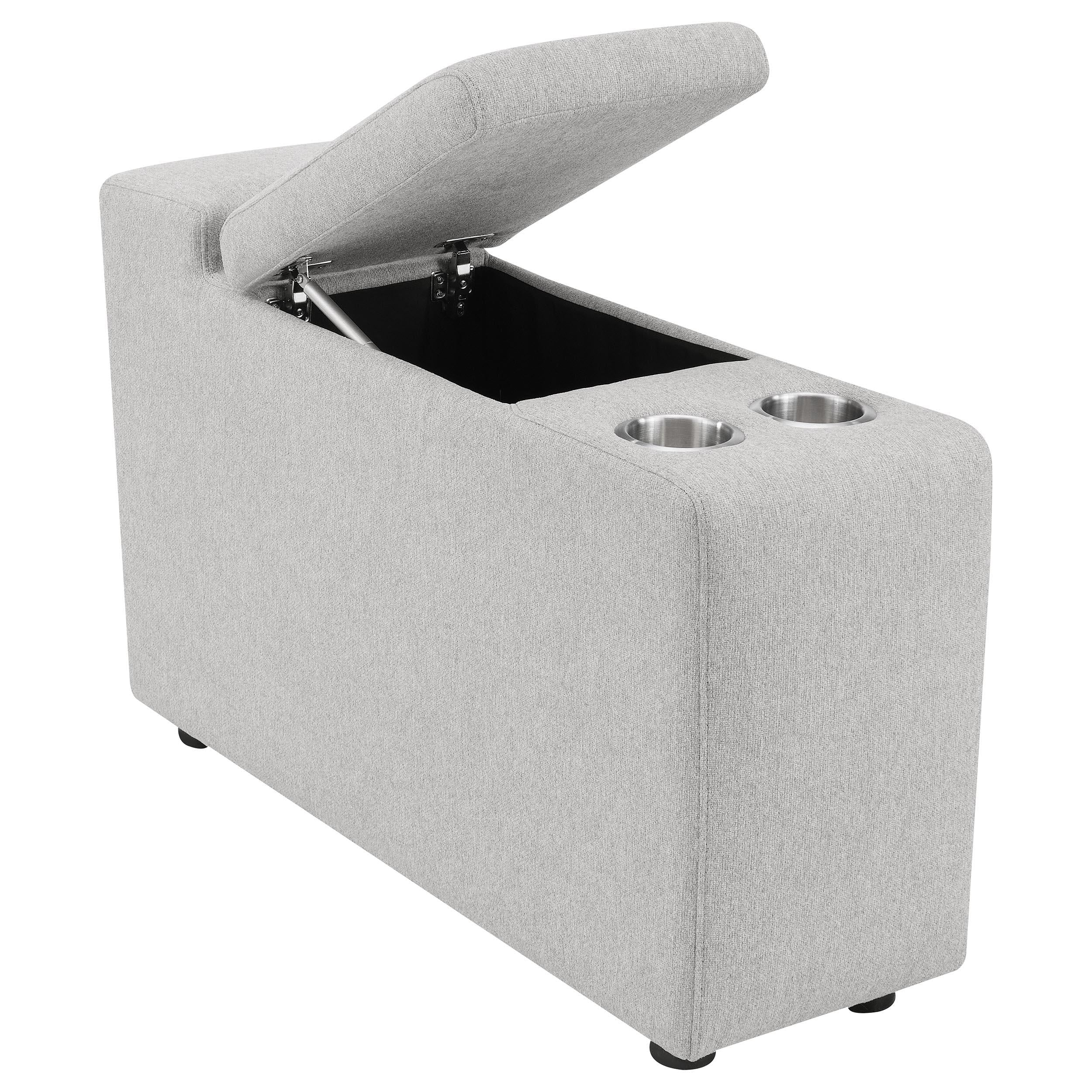  Coaster Furniture Collins 609560CON Upholstered Modular Storage Console - Grey IMAGE 5