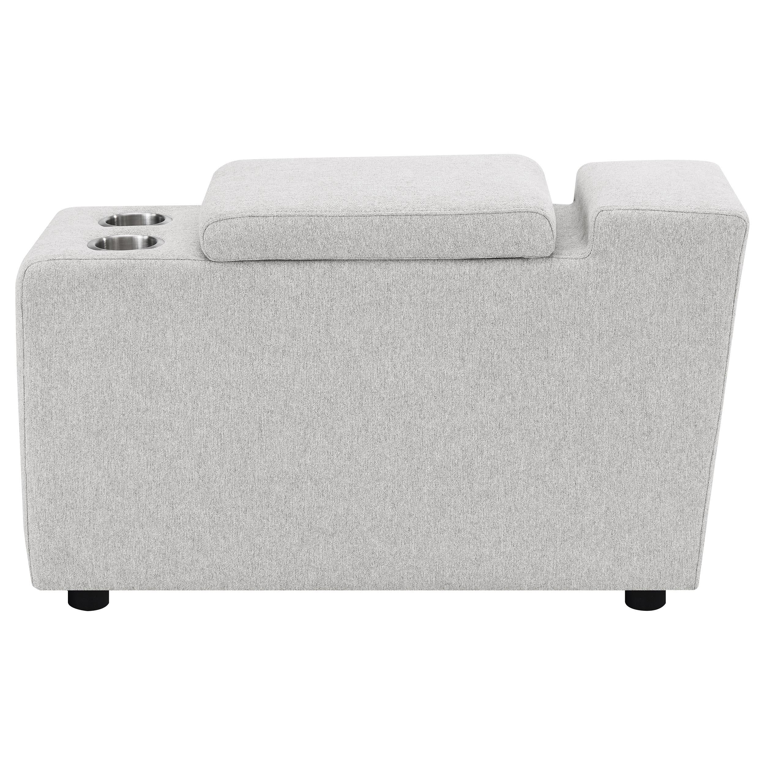  Coaster Furniture Collins 609560CON Upholstered Modular Storage Console - Grey IMAGE 8