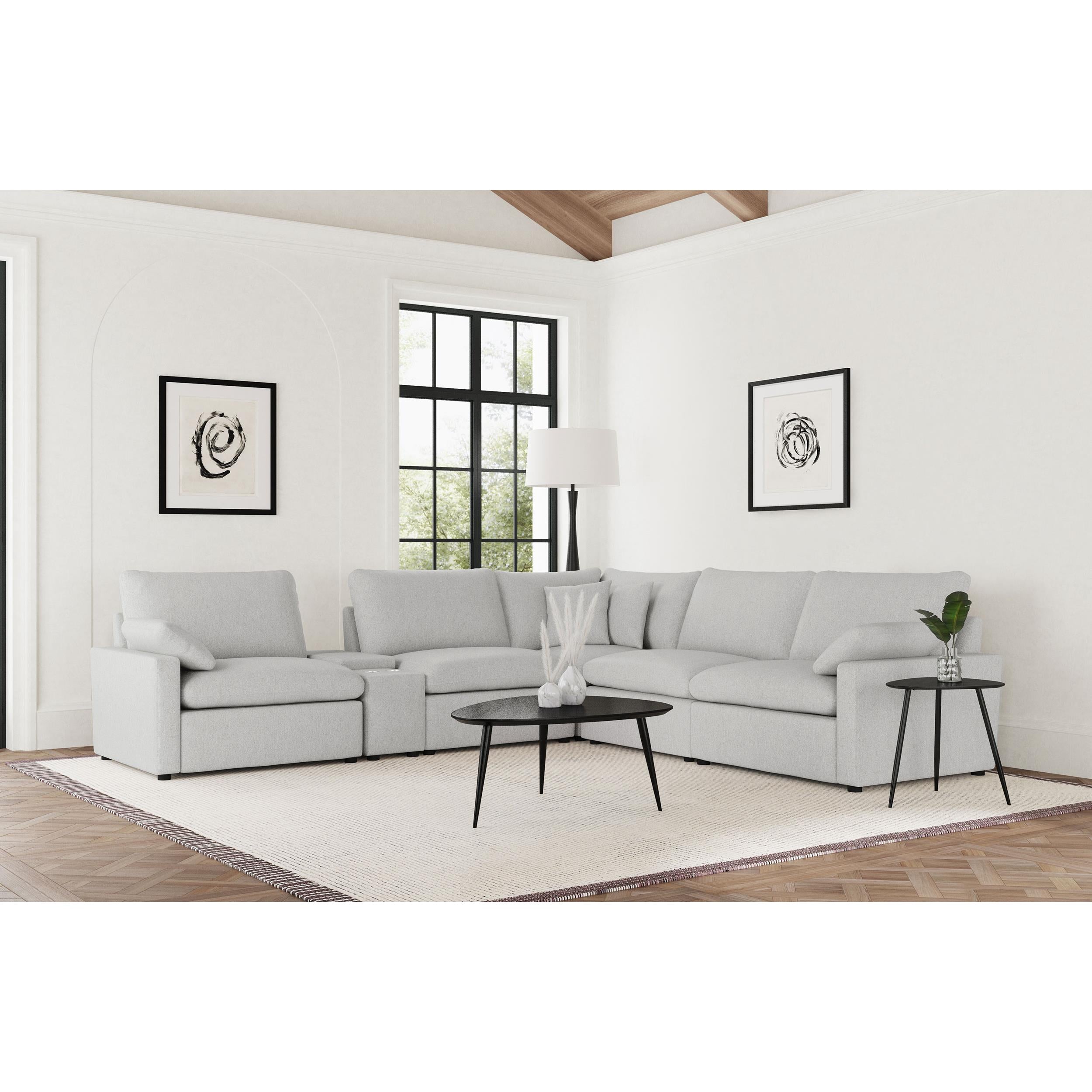  Coaster Furniture Collins 609560P-SET 6-piece Modular Power Reclining Sectional - Grey IMAGE 3