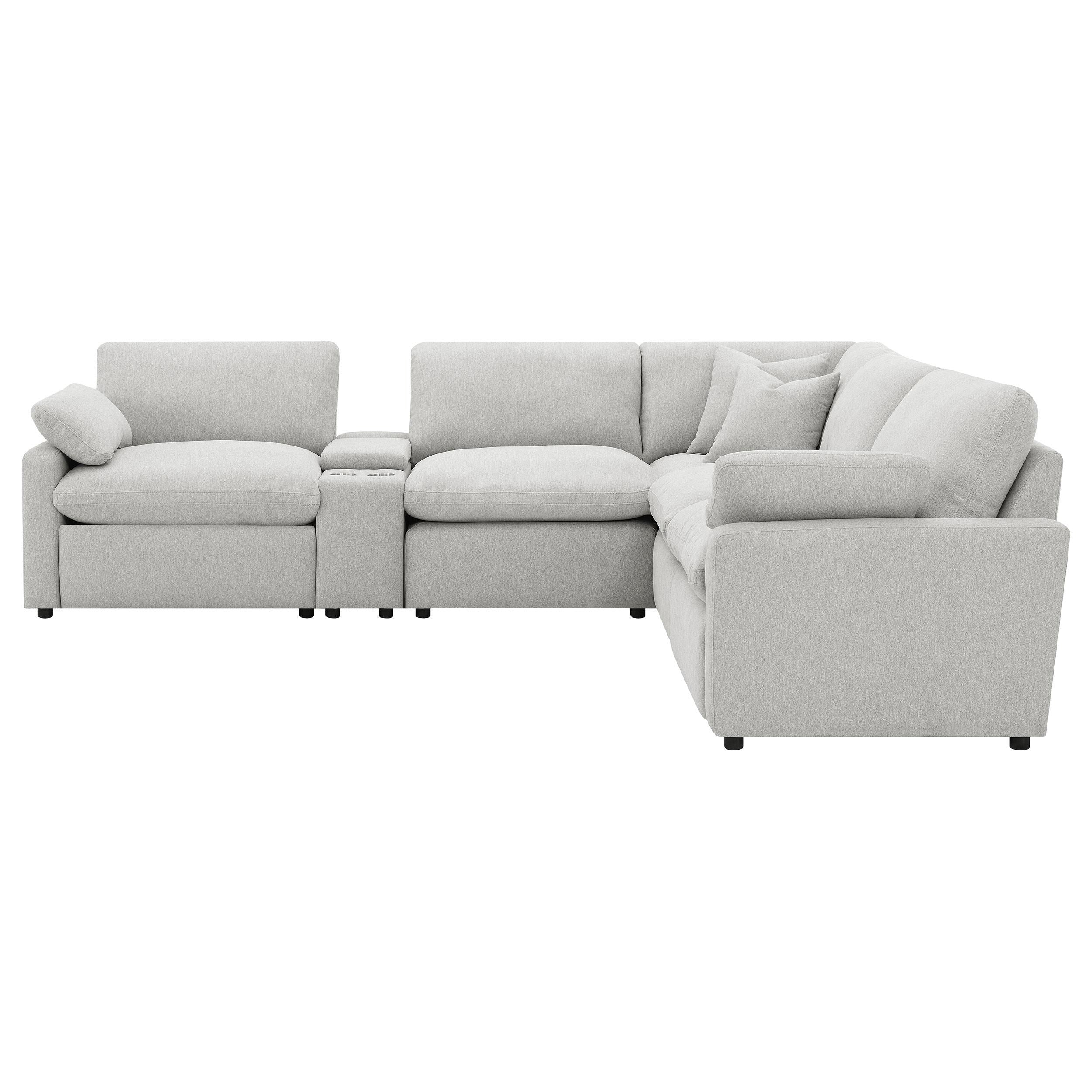  Coaster Furniture Collins 609560P-SET 6-piece Modular Power Reclining Sectional - Grey IMAGE 7