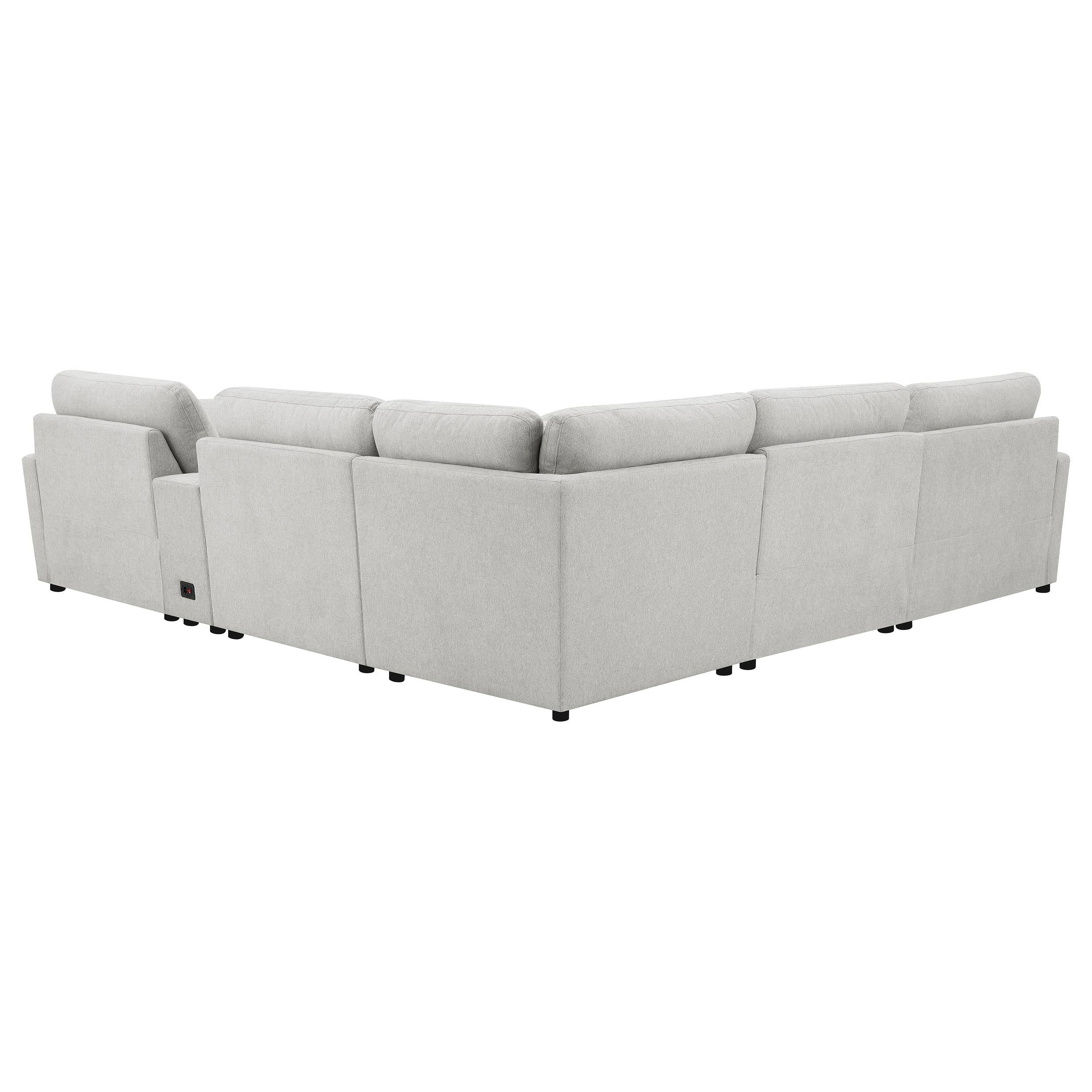  Coaster Furniture Collins 609560P-SET 6-piece Modular Power Reclining Sectional - Grey IMAGE 8