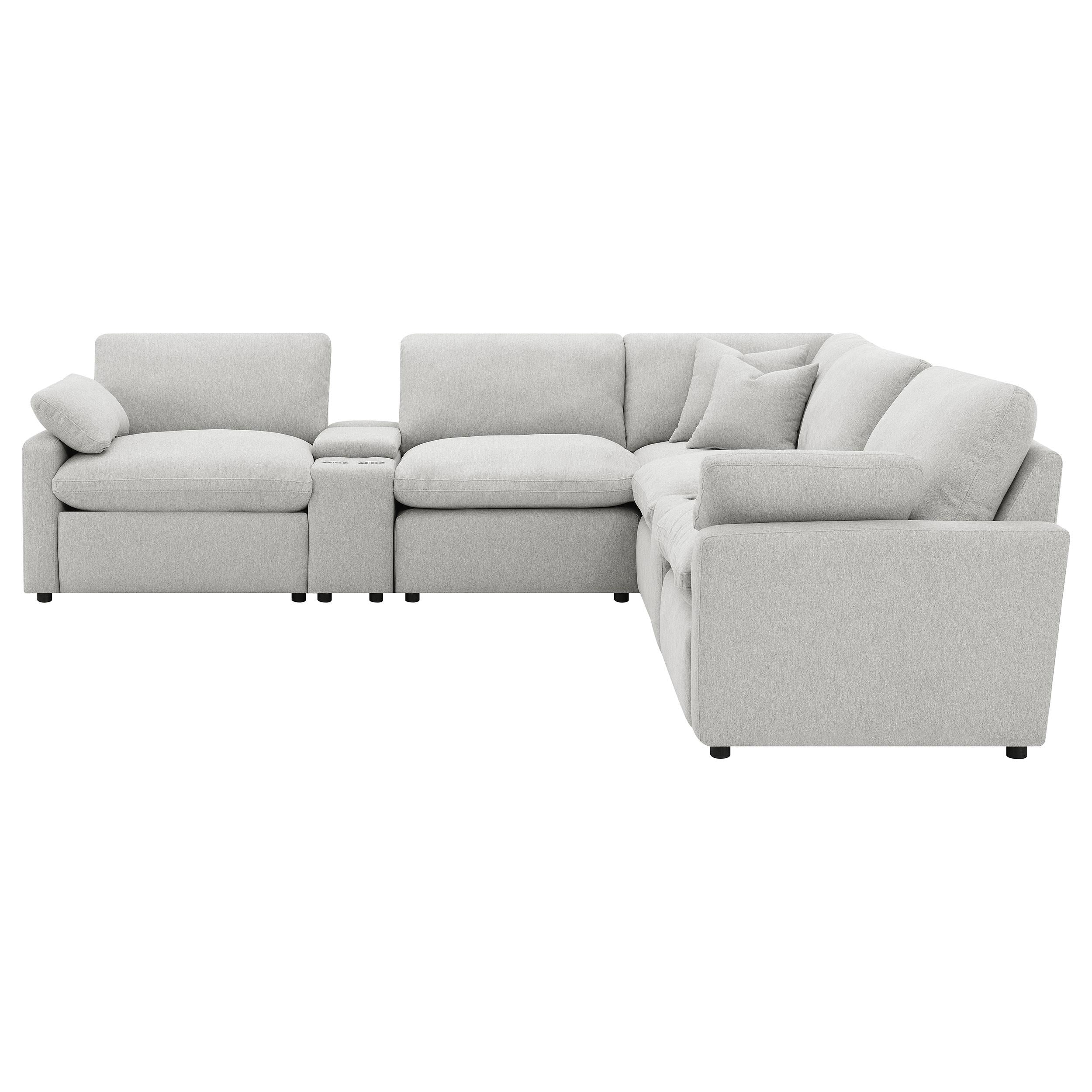  Coaster Furniture Collins 609560P-SETA 7-piece Modular Power Reclining Sectional - Grey IMAGE 2