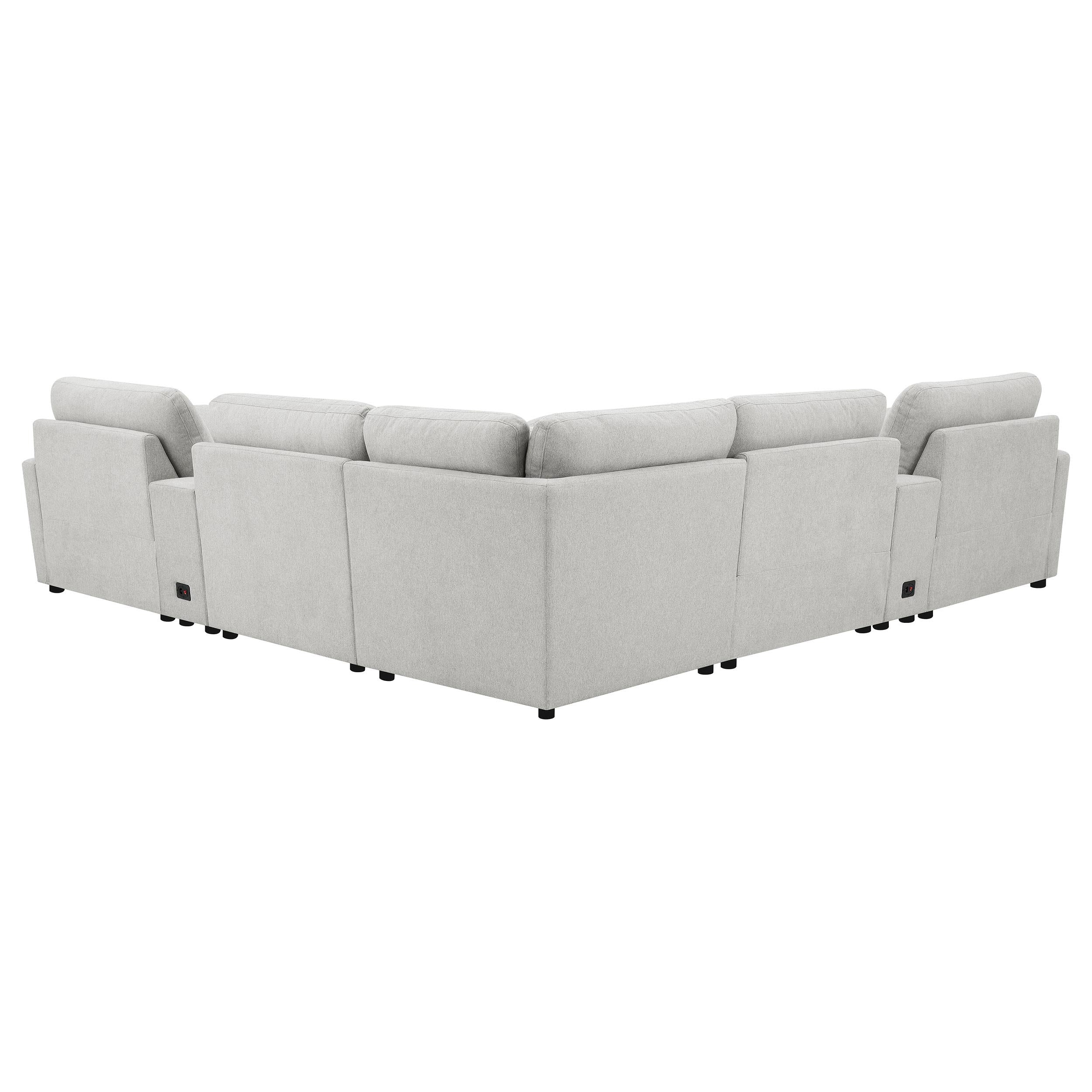  Coaster Furniture Collins 609560P-SETA 7-piece Modular Power Reclining Sectional - Grey IMAGE 4