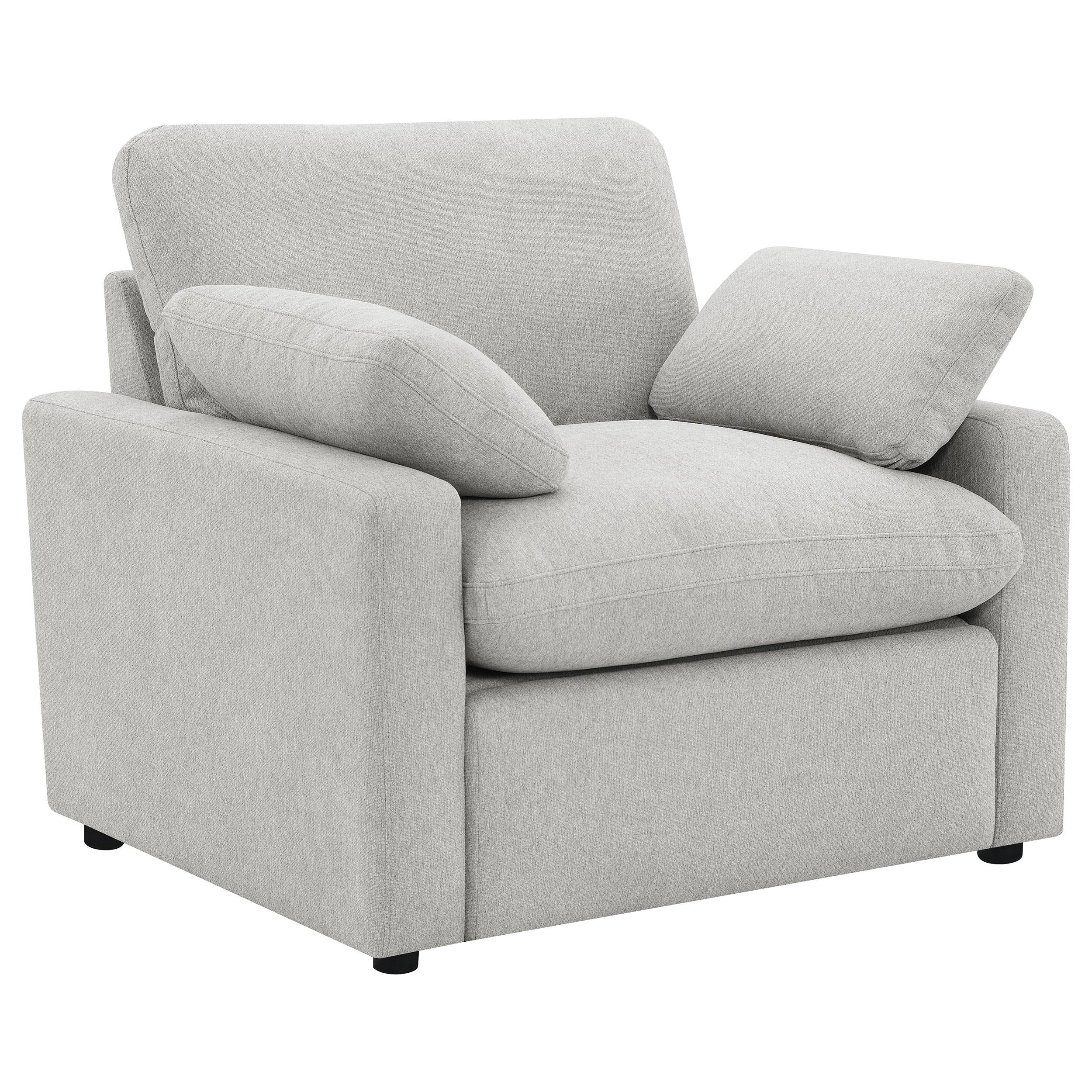  Coaster Furniture Collins 609563P Upholstered Power Recliner Chair - Grey IMAGE 1