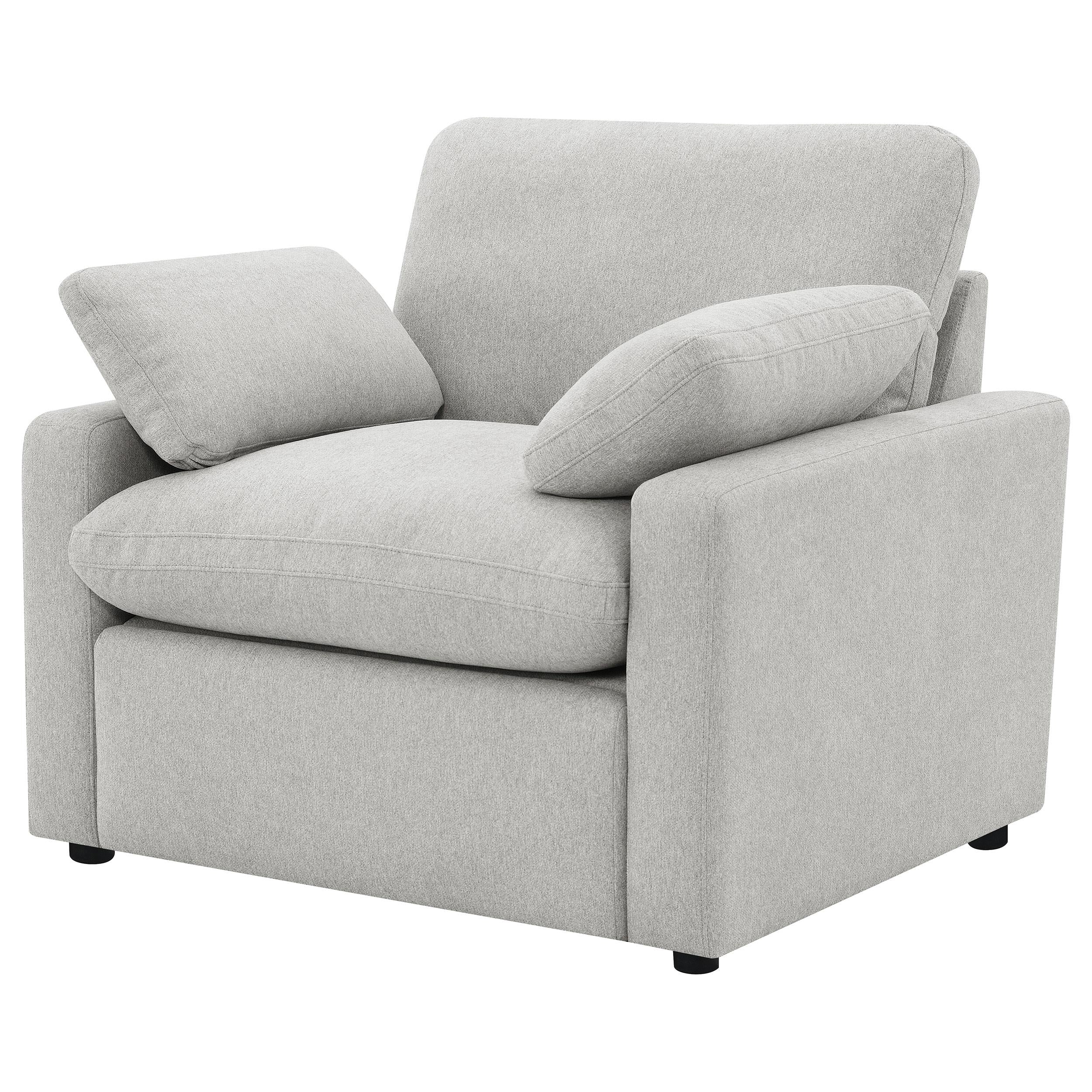  Coaster Furniture Collins 609563P Upholstered Power Recliner Chair - Grey IMAGE 2