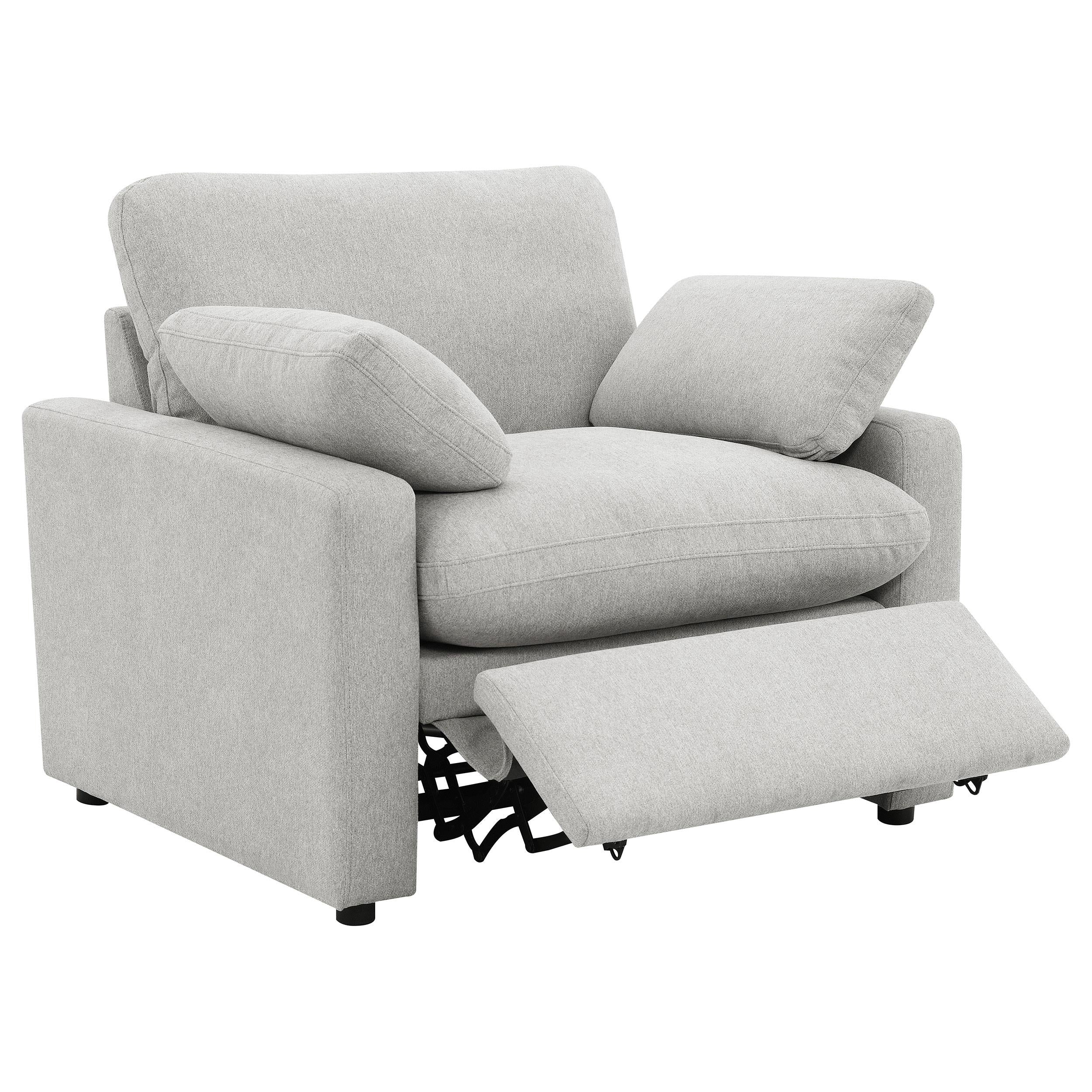  Coaster Furniture Collins 609563P Upholstered Power Recliner Chair - Grey IMAGE 9