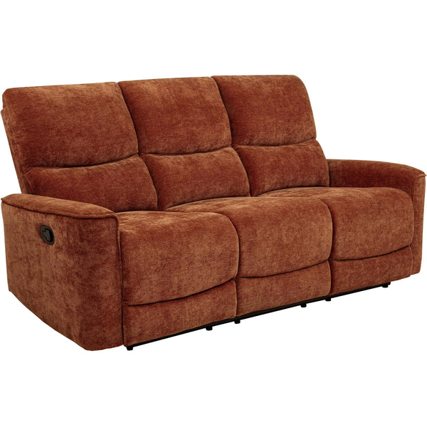 Coaster Furniture Navarro 609574 Chenille Upholstered Reclining Sofa - Burnt Orange