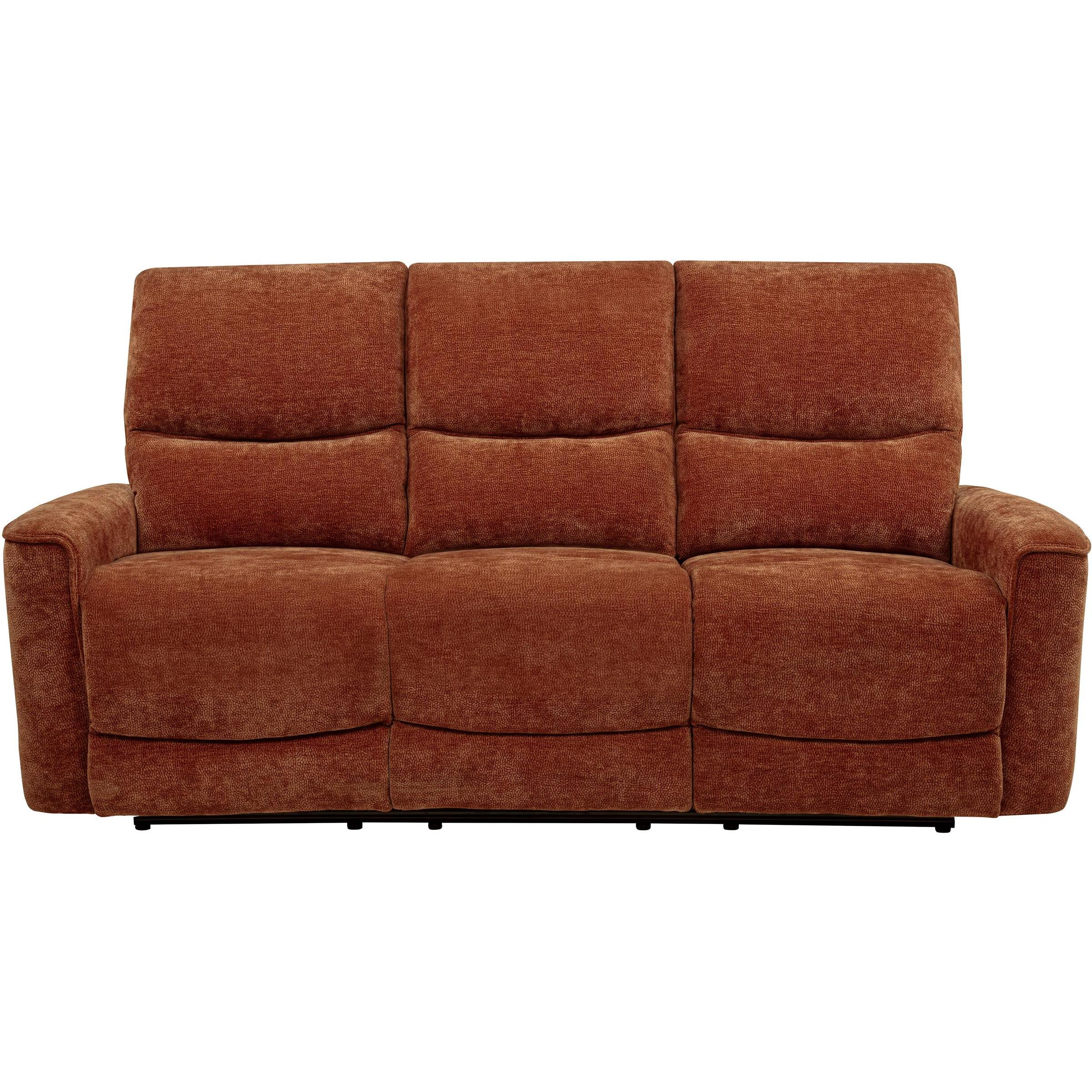  Coaster Furniture Navarro 609574 Chenille Upholstered Reclining Sofa - Burnt Orange IMAGE 5