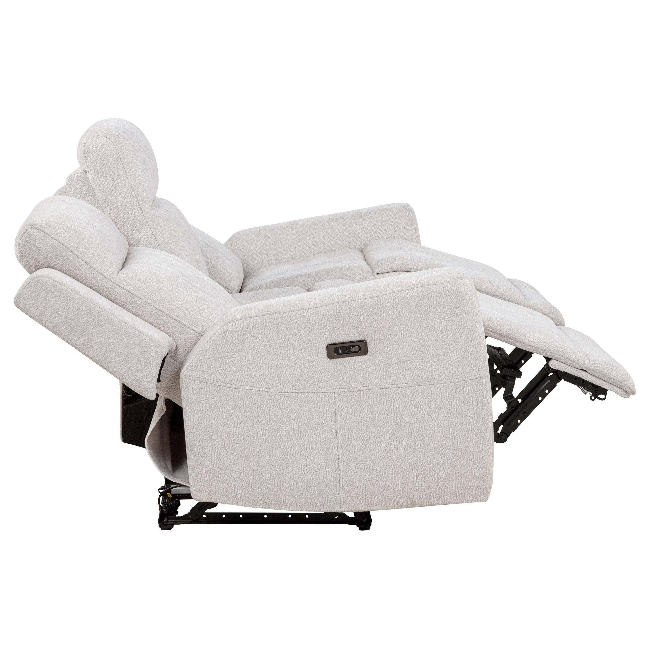  Coaster Furniture Kennett 610151P Chenille Upholstered Power Reclining Sofa - Ivory IMAGE 11
