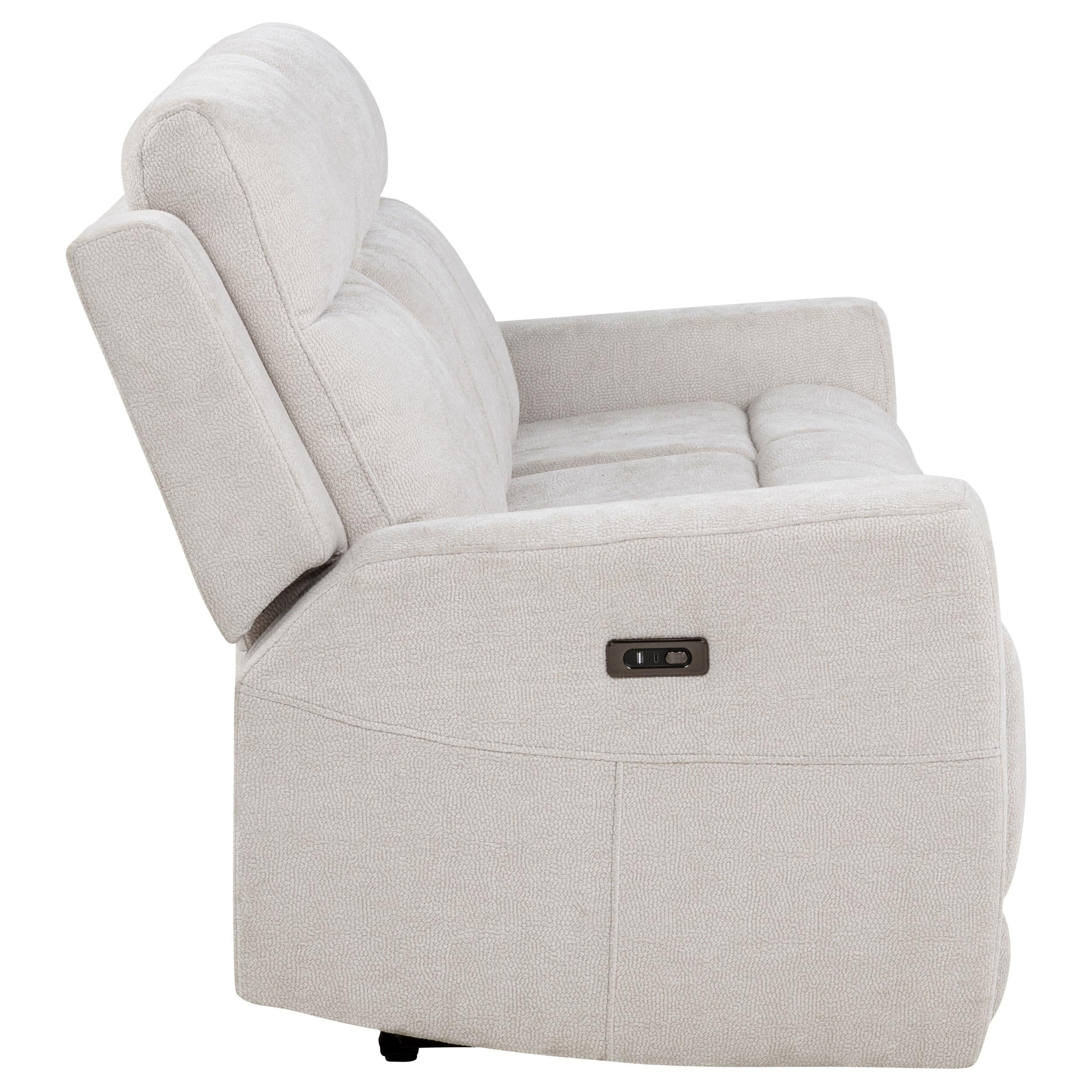  Coaster Furniture Kennett 610151P Chenille Upholstered Power Reclining Sofa - Ivory IMAGE 8