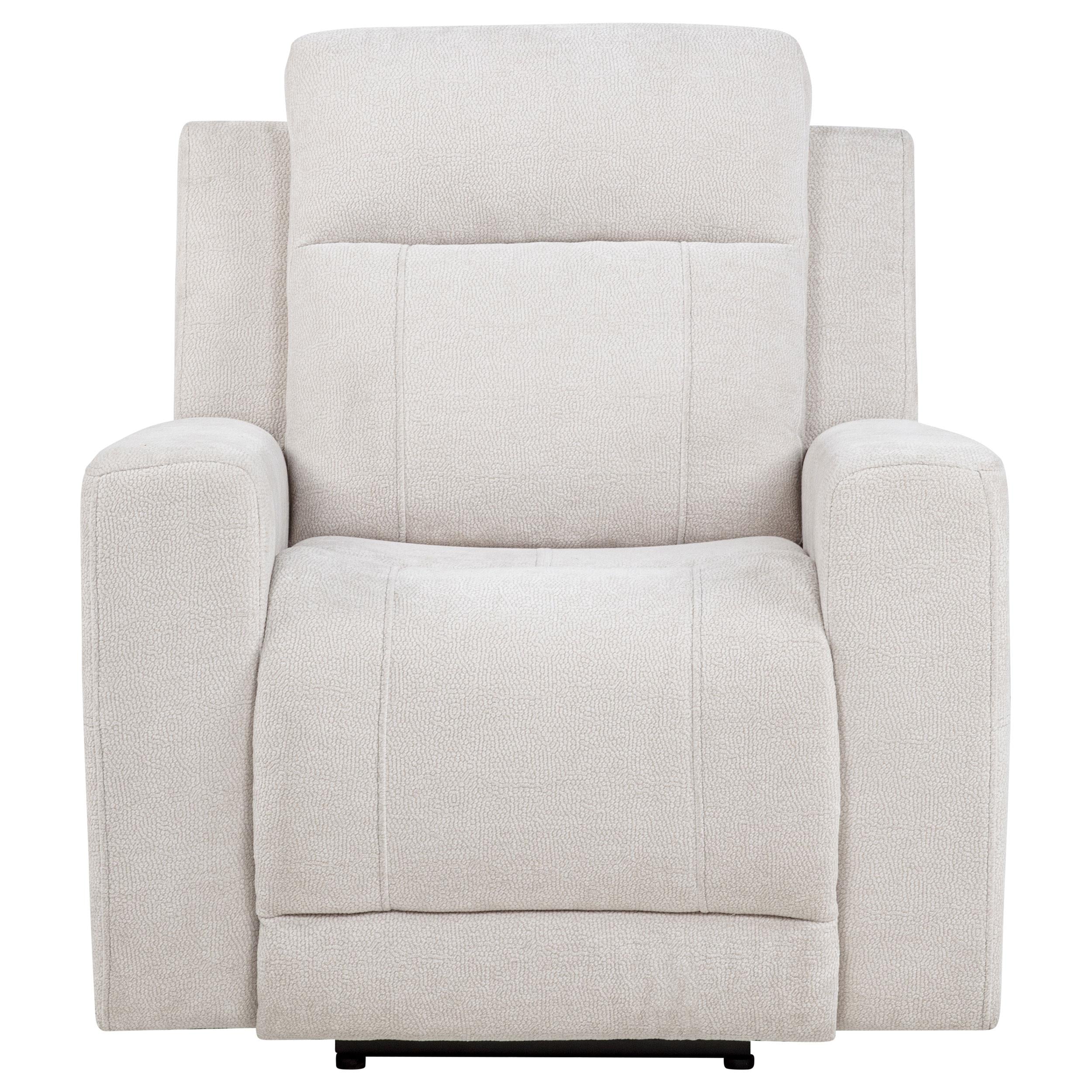  Coaster Furniture Kennett 610153P Chenille Upholstered Power Recliner Chair - Ivory IMAGE 4