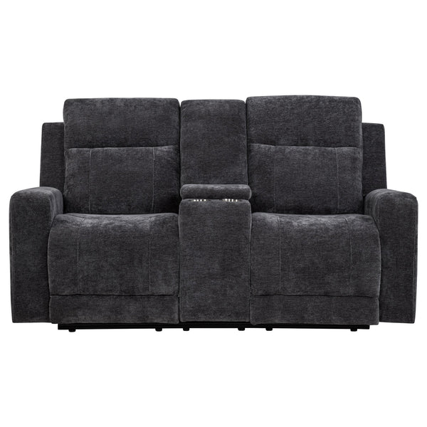 Coaster Furniture Kennett 610155P Chenille Upholstered Power Reclining Loveseat - Grey
