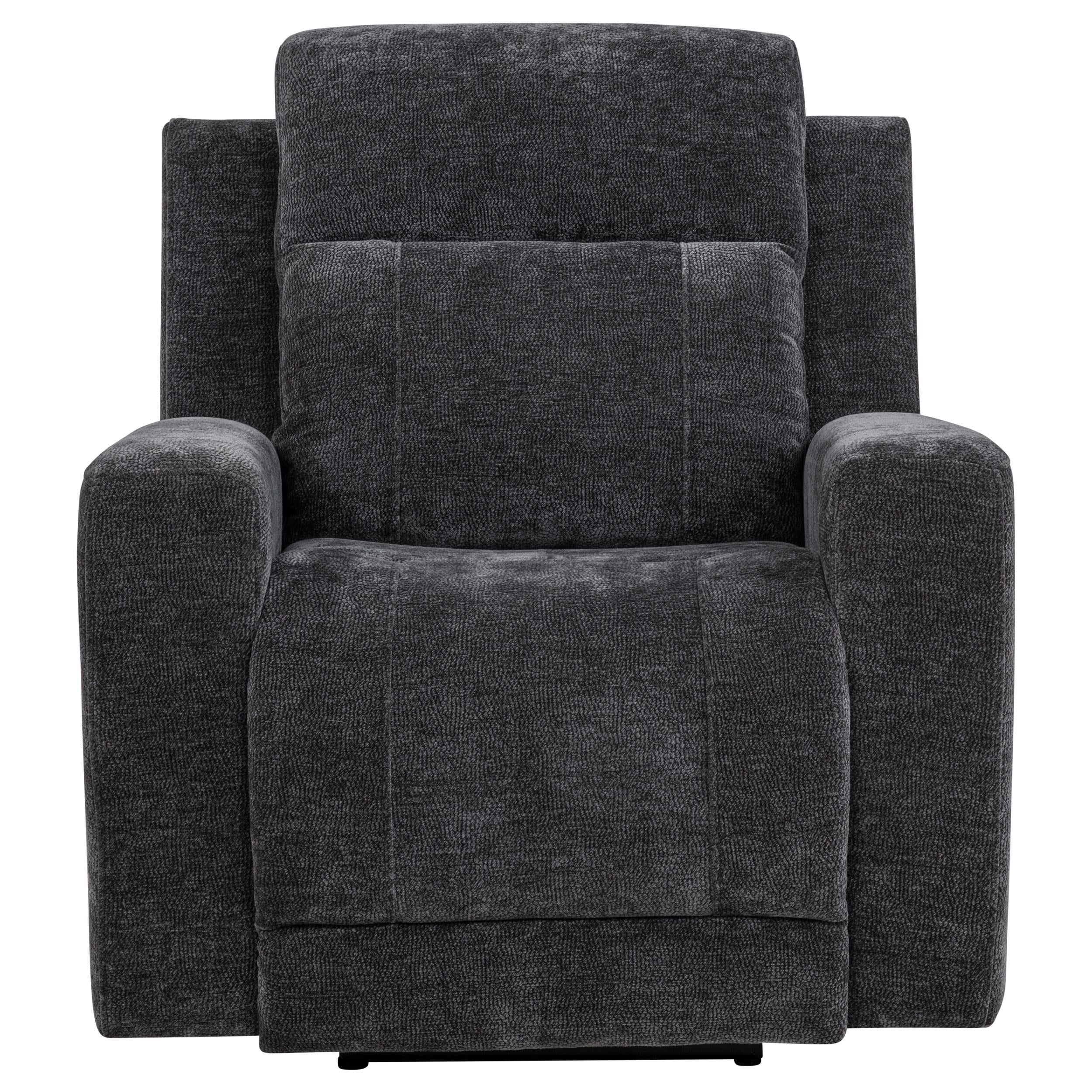  Coaster Furniture Kennett 610156P Chenille Upholstered Power Recliner Chair - Dark Grey IMAGE 1