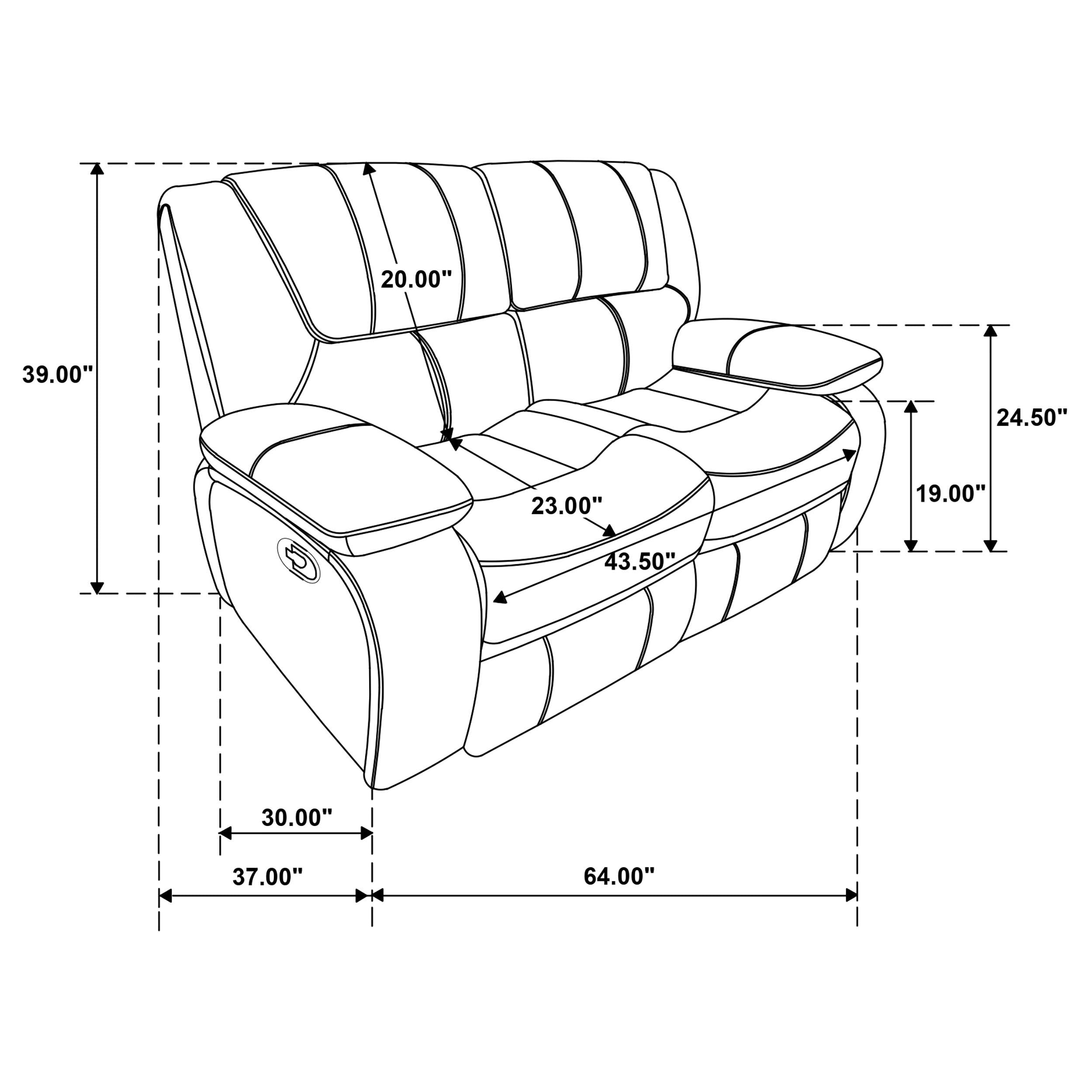  Coaster Furniture Camila 610248 Upholstered Motion Reclining Loveseat - White IMAGE 10