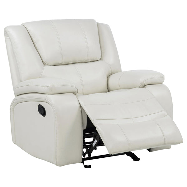 Coaster Furniture Camila 610249 Upholstered Glider Recliner Chair - White