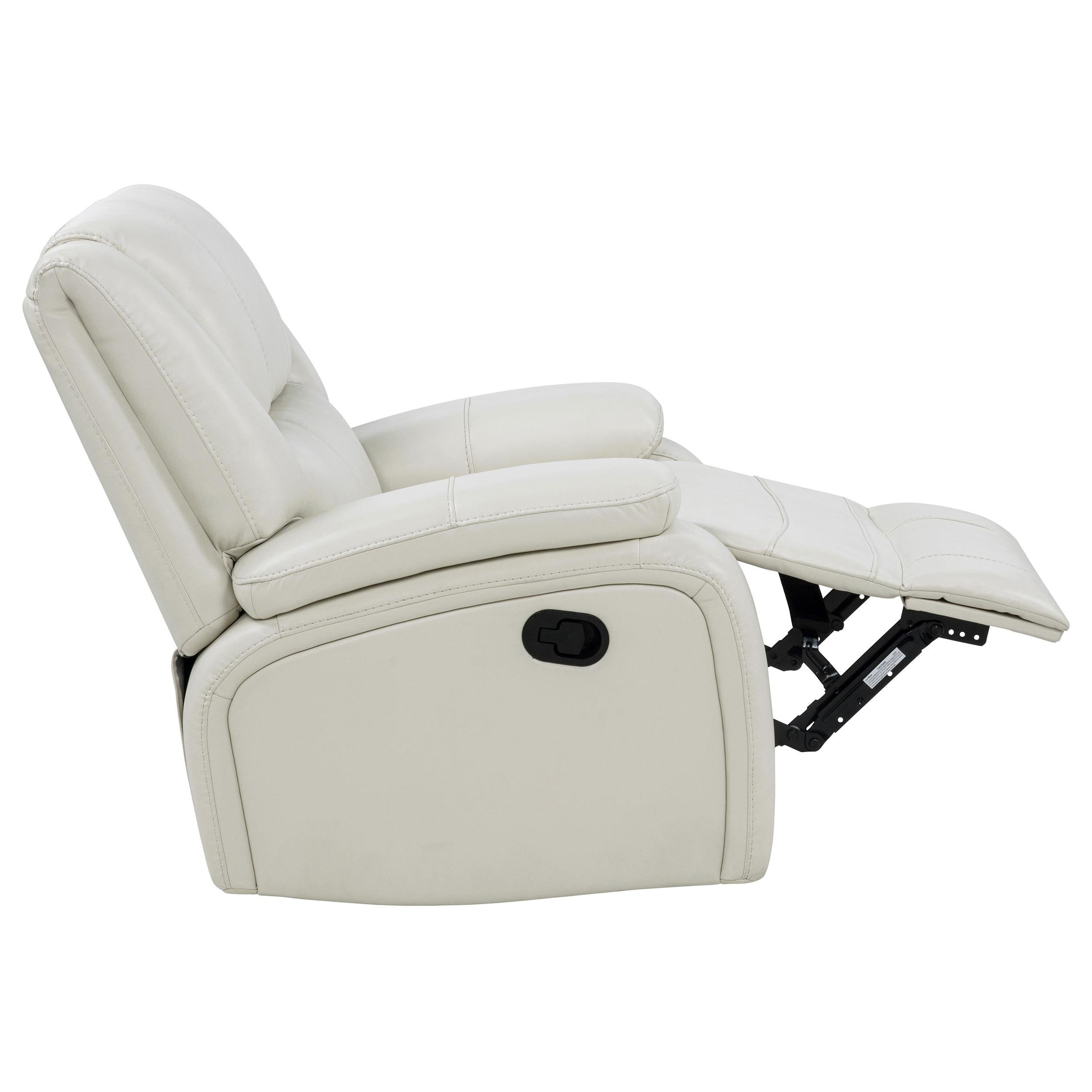  Coaster Furniture Camila 610249 Upholstered Glider Recliner Chair - White IMAGE 2
