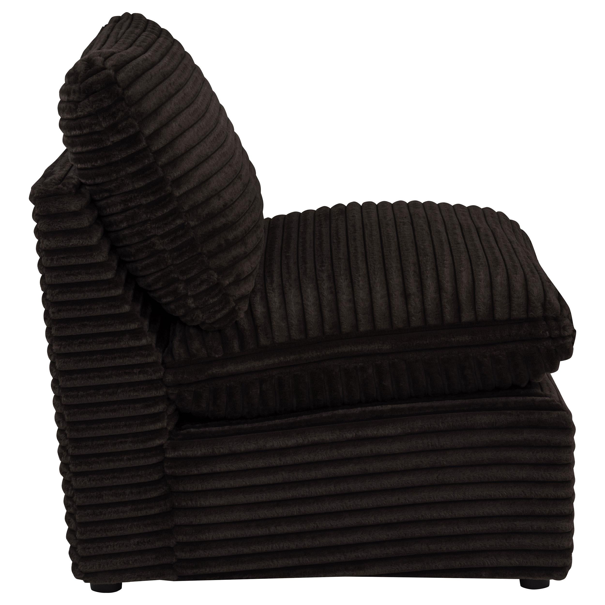  Coaster Furniture Collins 610350AC Modular Armless Chair - Chocolate Brown IMAGE 5