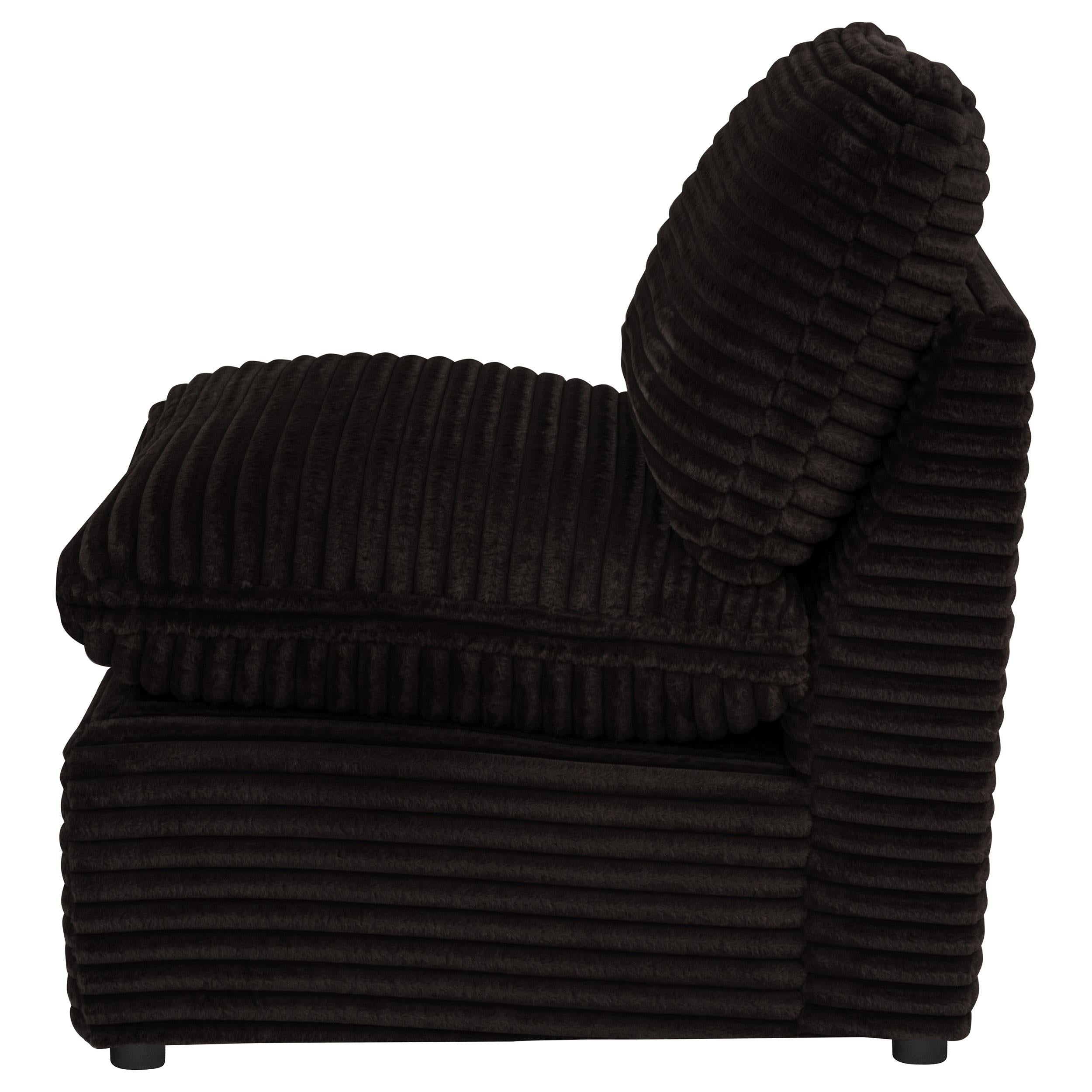  Coaster Furniture Collins 610350AC Modular Armless Chair - Chocolate Brown IMAGE 6