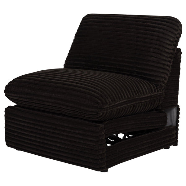 Coaster Furniture Collins 610350ARP Modular Power Armless Recliner - Chocolate Brown