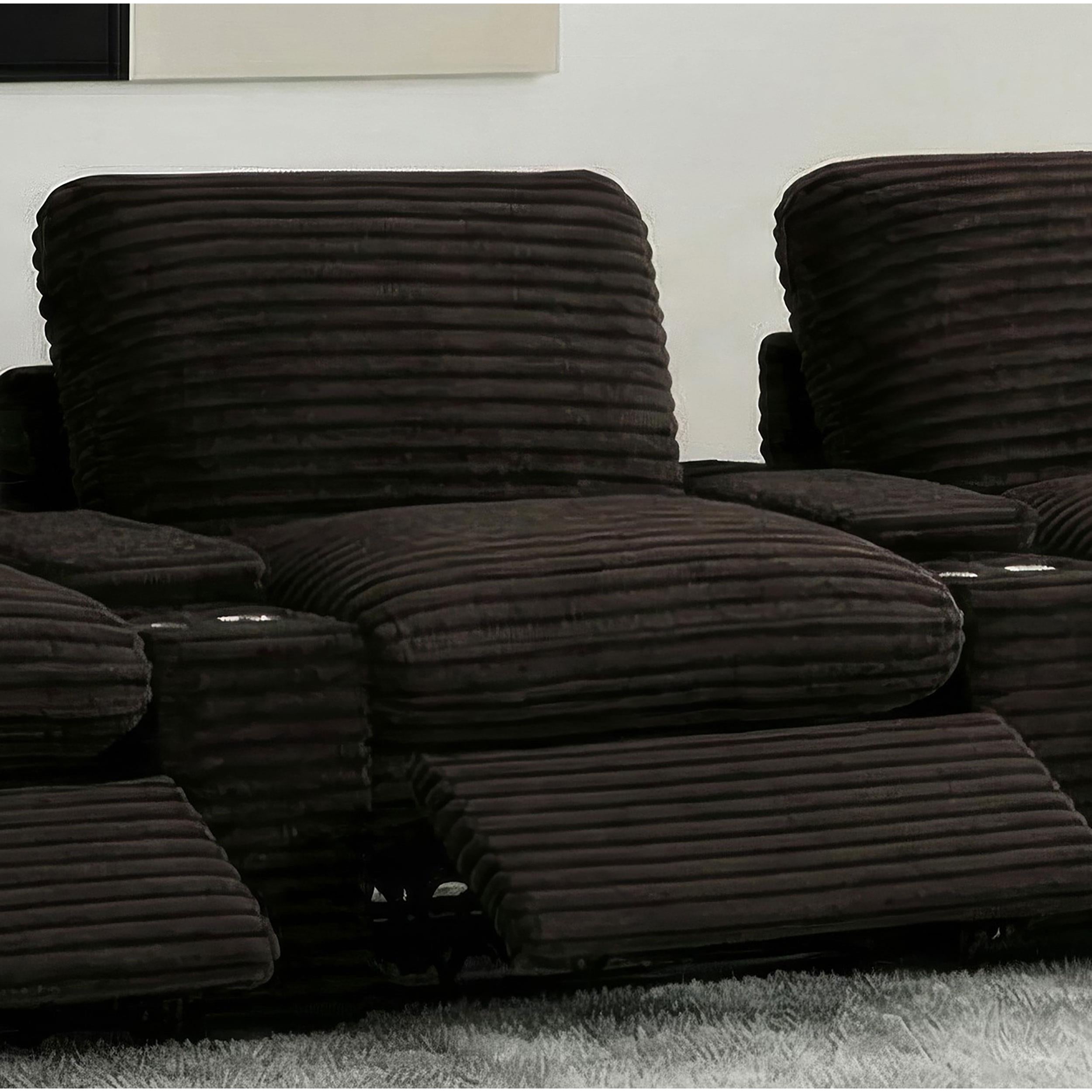  Coaster Furniture Collins 610350ARP Modular Power Armless Recliner - Chocolate Brown IMAGE 10