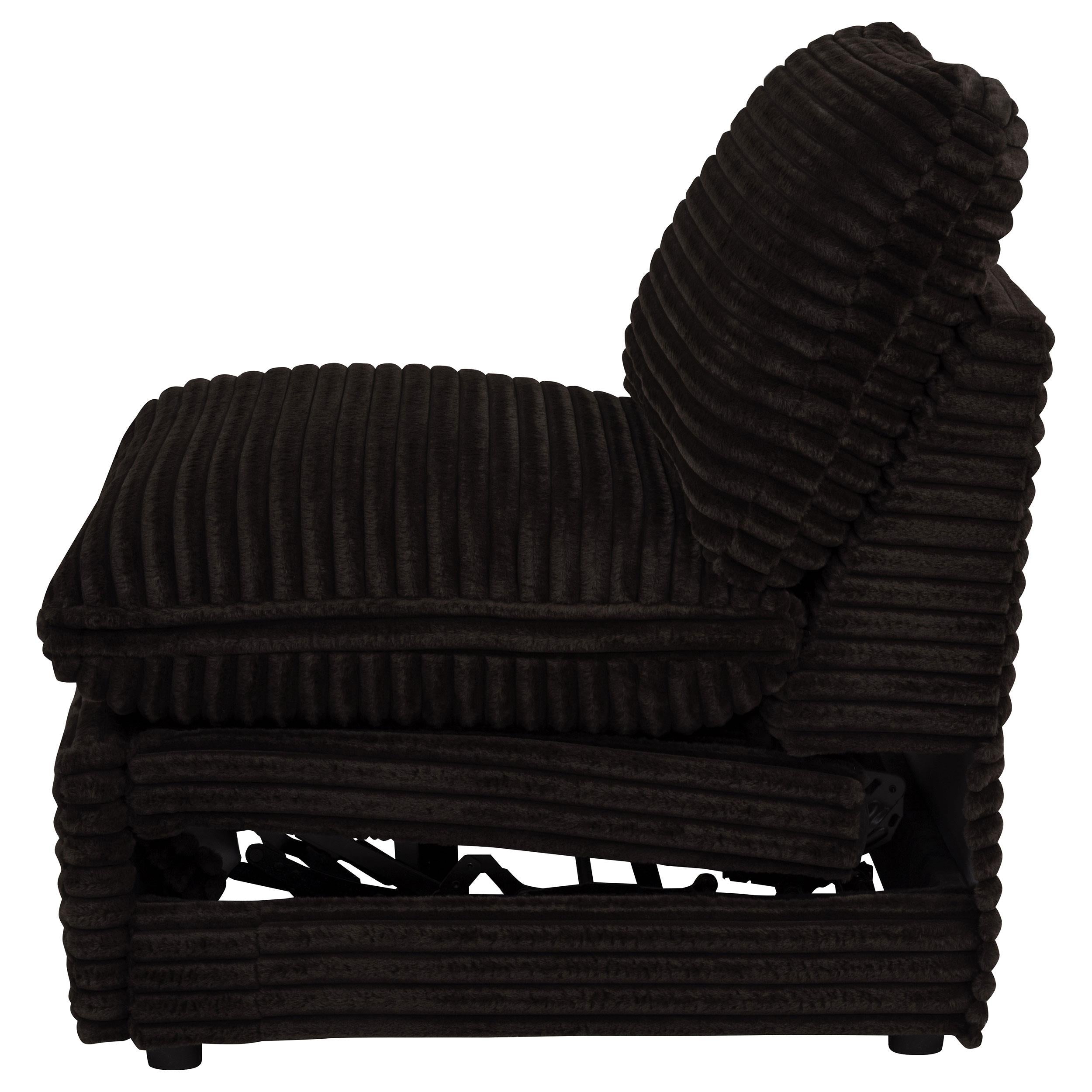  Coaster Furniture Collins 610350ARP Modular Power Armless Recliner - Chocolate Brown IMAGE 6