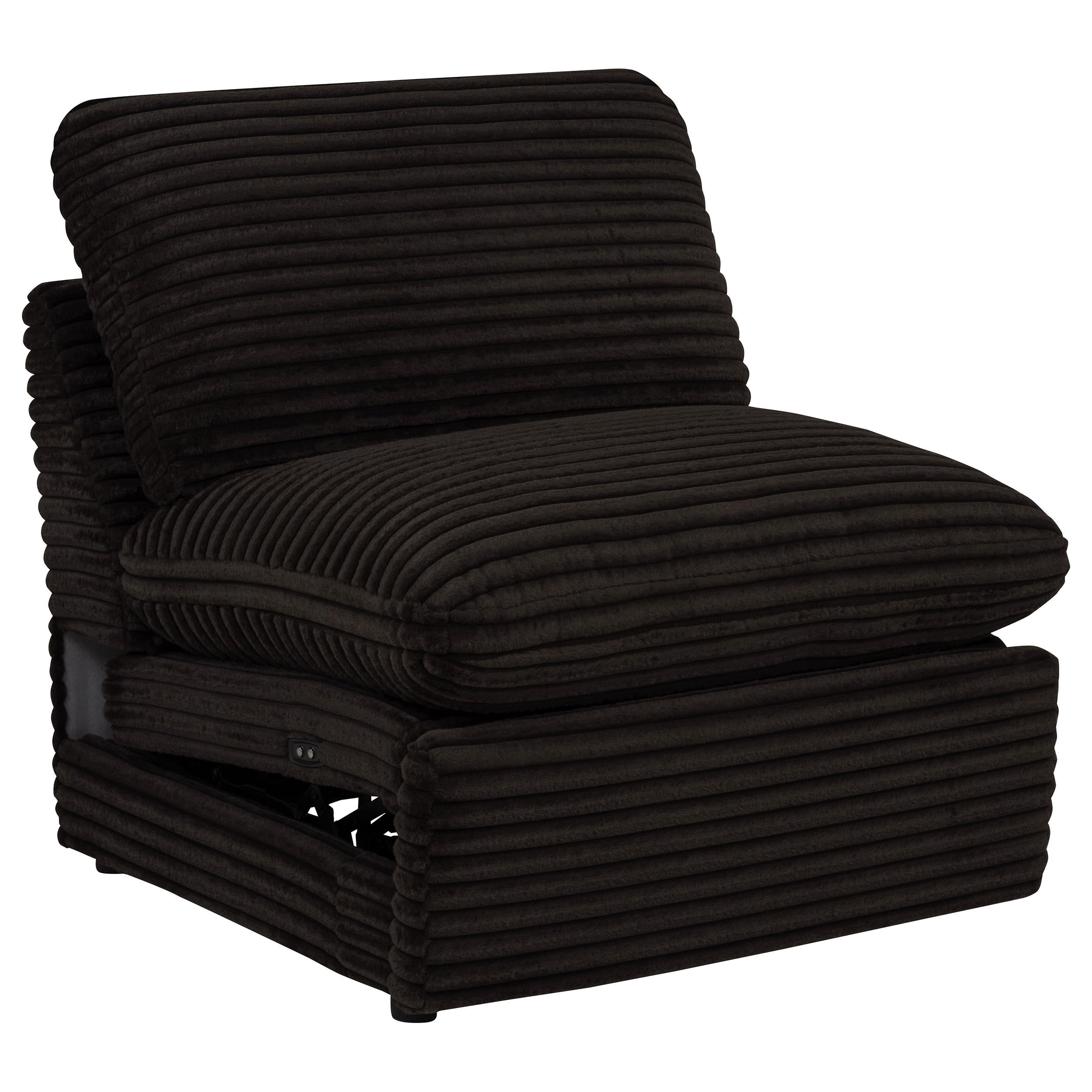  Coaster Furniture Collins 610350ARP Modular Power Armless Recliner - Chocolate Brown IMAGE 8