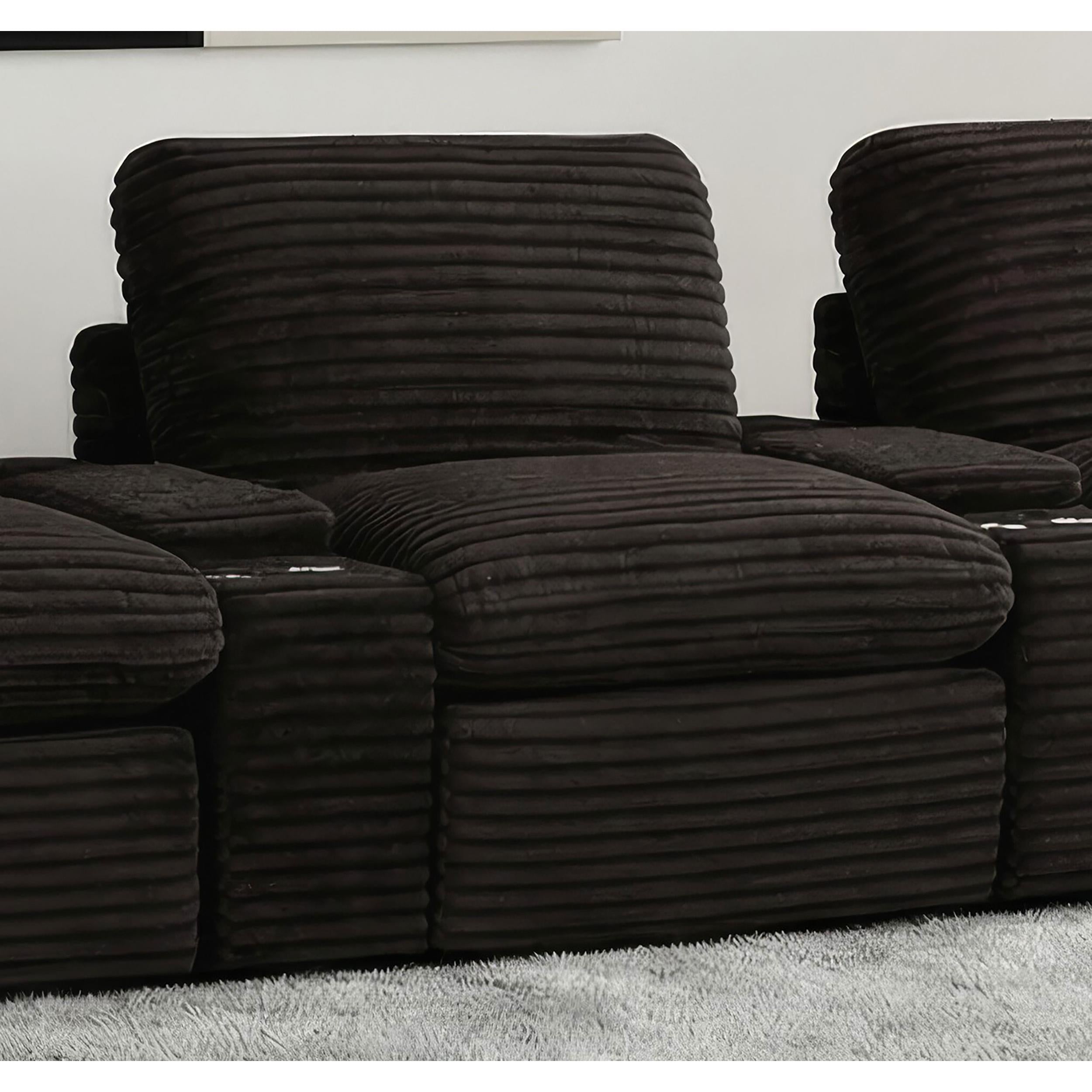  Coaster Furniture Collins 610350ARP Modular Power Armless Recliner - Chocolate Brown IMAGE 9