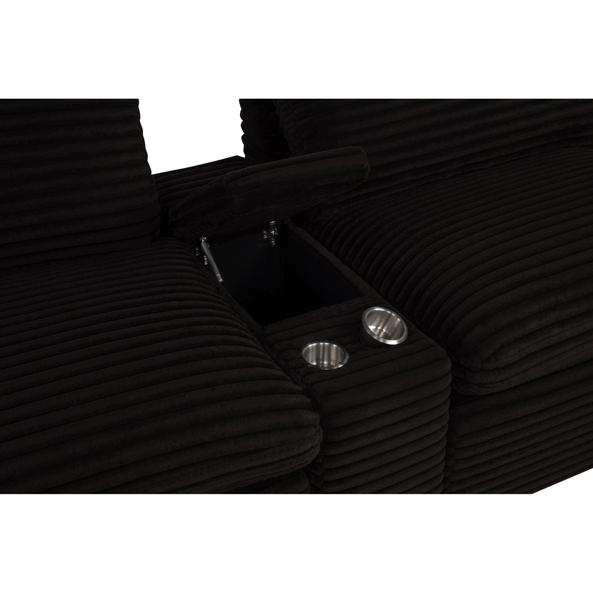  Coaster Furniture Collins 610350CON Upholstered Modular Storage Console - Chocolate Brown IMAGE 2