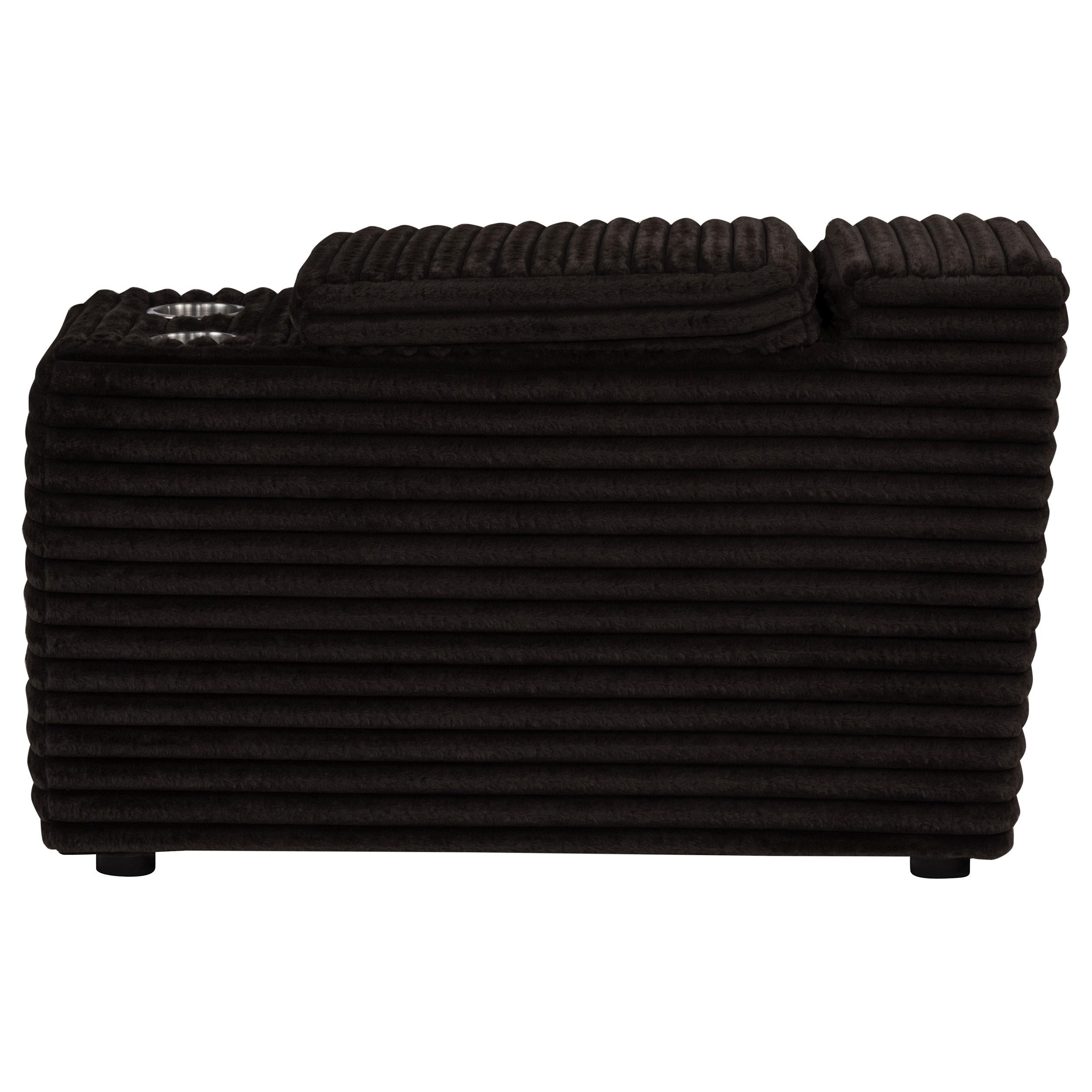  Coaster Furniture Collins 610350CON Upholstered Modular Storage Console - Chocolate Brown IMAGE 3