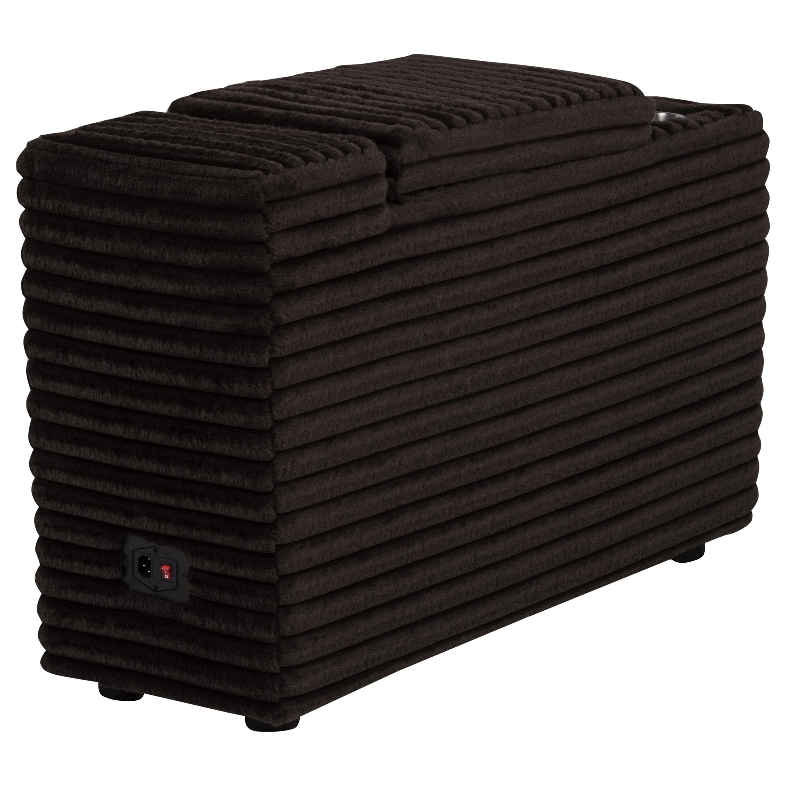  Coaster Furniture Collins 610350CON Upholstered Modular Storage Console - Chocolate Brown IMAGE 8