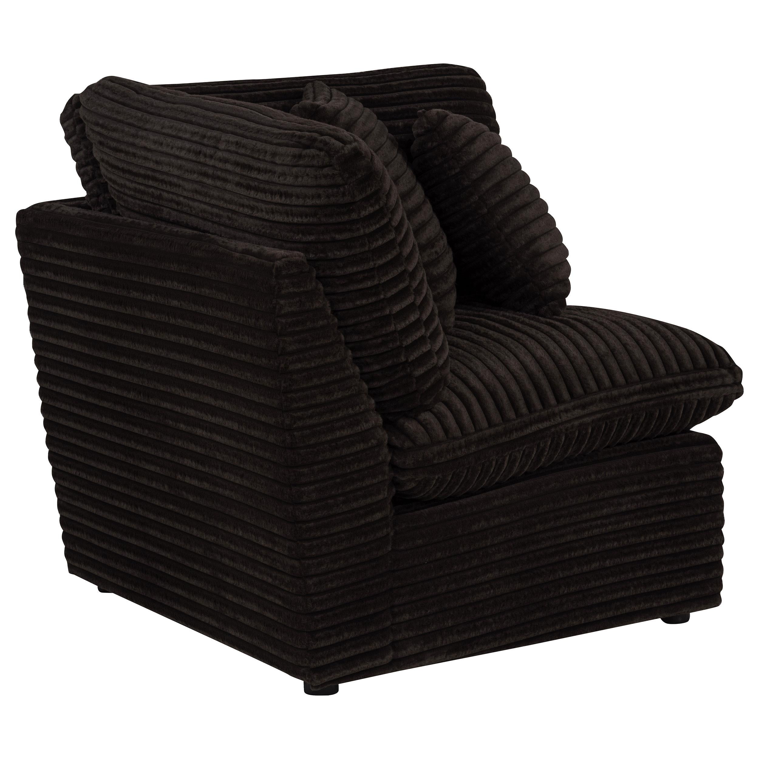  Coaster Furniture Collins 610350CRN Modular Corner Chair - Chocolate Brown IMAGE 1