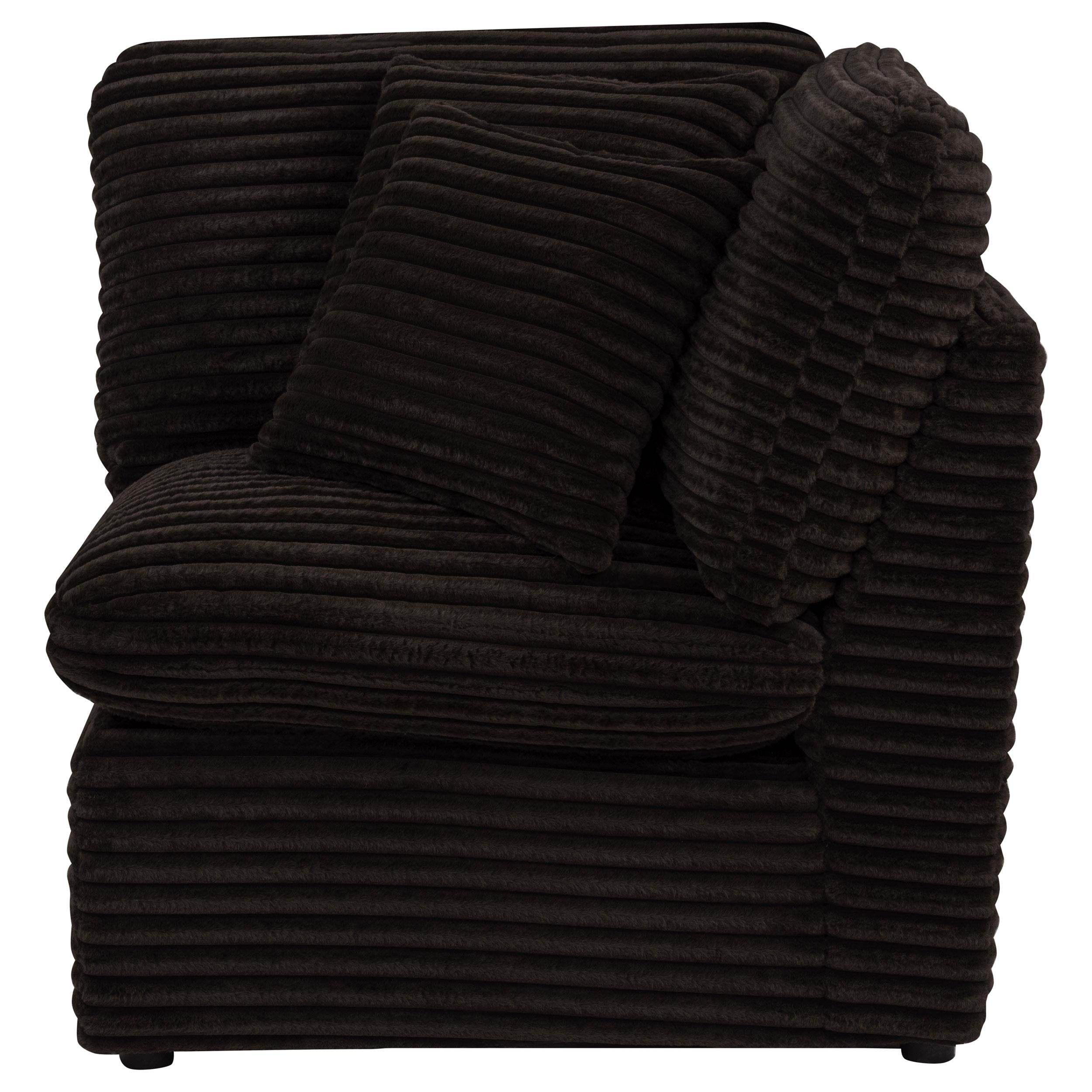  Coaster Furniture Collins 610350CRN Modular Corner Chair - Chocolate Brown IMAGE 5