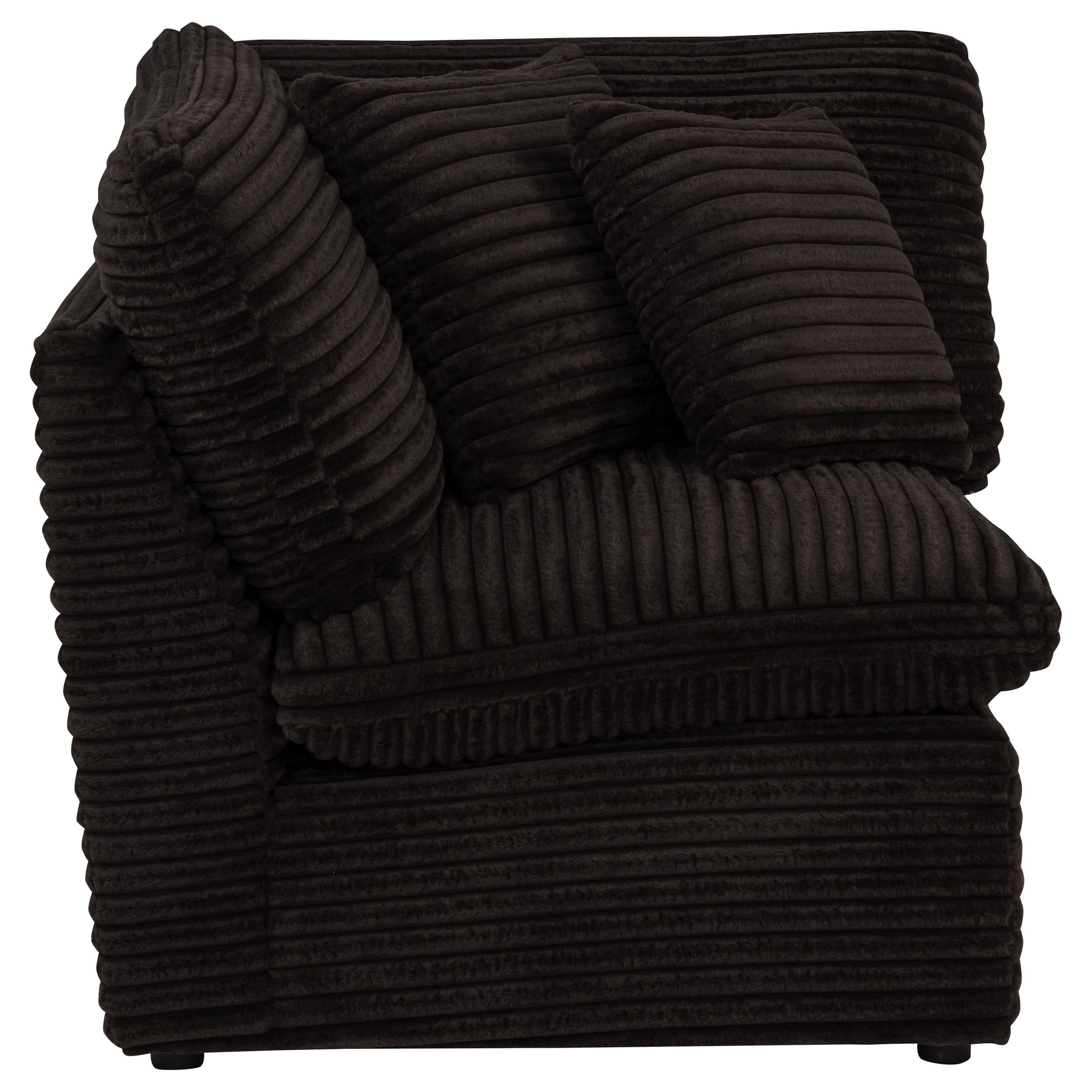  Coaster Furniture Collins 610350CRN Modular Corner Chair - Chocolate Brown IMAGE 6