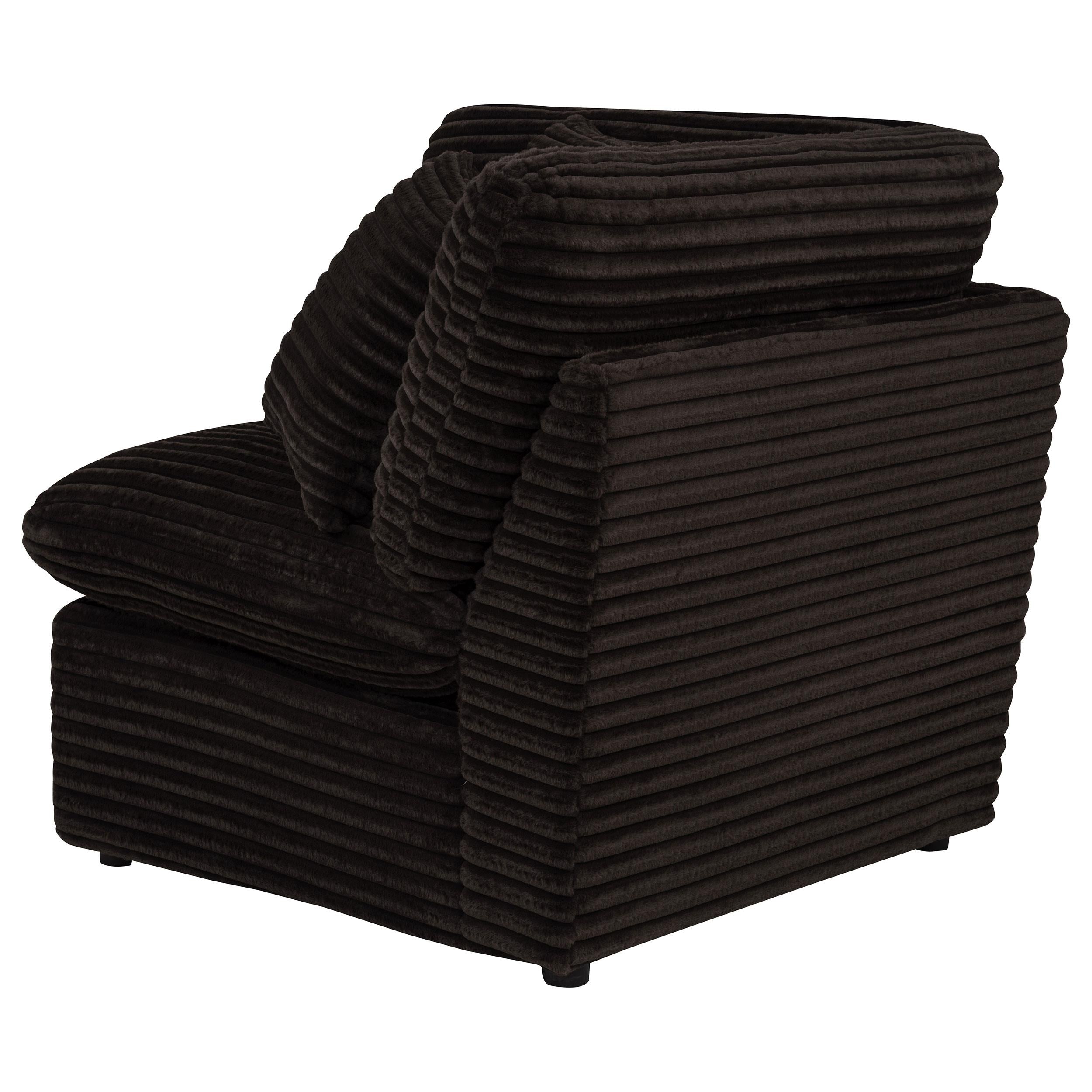  Coaster Furniture Collins 610350CRN Modular Corner Chair - Chocolate Brown IMAGE 8