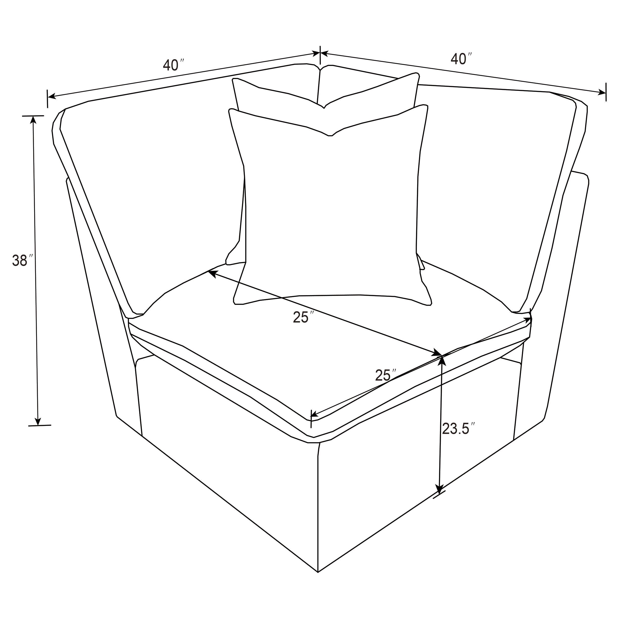  Coaster Furniture Collins 610350CRN Modular Corner Chair - Chocolate Brown IMAGE 9