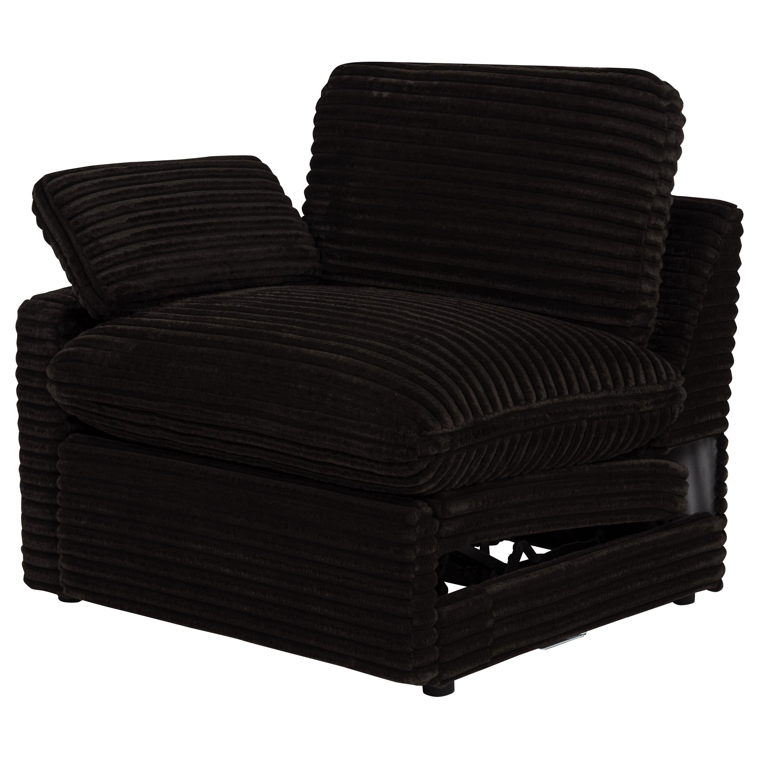  Coaster Furniture Collins 610350LRP Modular LAF Power Recliner - Chocolate Brown IMAGE 6