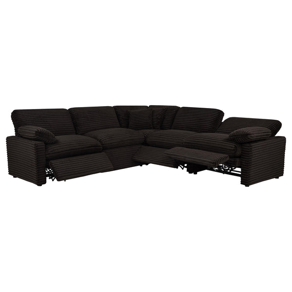 Coaster Furniture Collins 610350P 5-piece Modular Power Reclining Sectional - Chocolate Brown