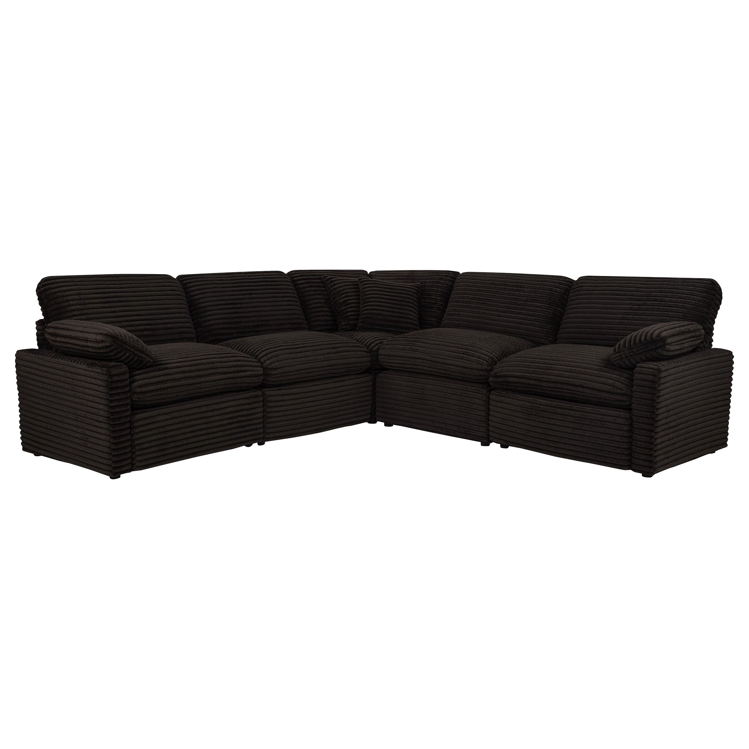  Coaster Furniture Collins 610350P 5-piece Modular Power Reclining Sectional - Chocolate Brown IMAGE 3