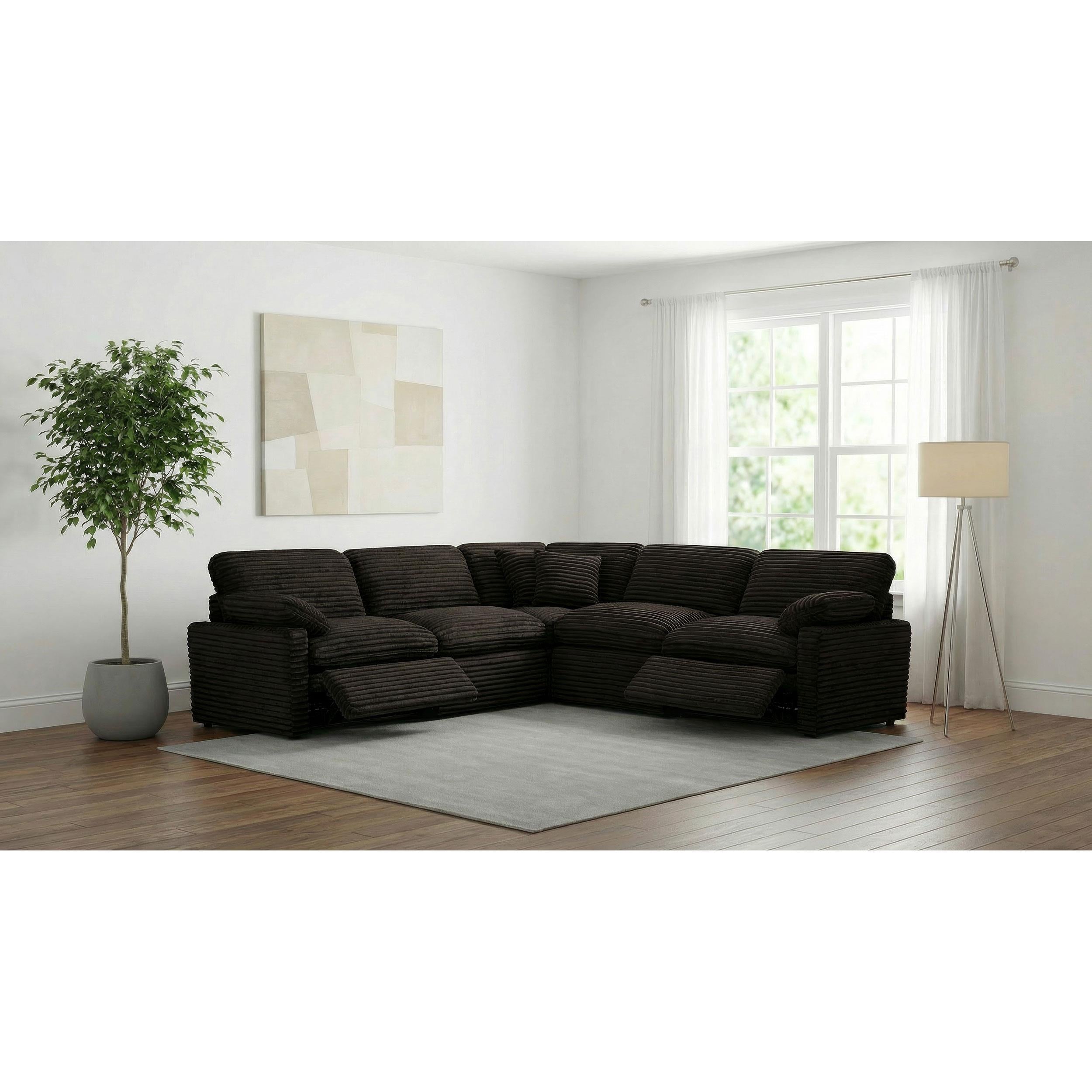  Coaster Furniture Collins 610350P 5-piece Modular Power Reclining Sectional - Chocolate Brown IMAGE 7