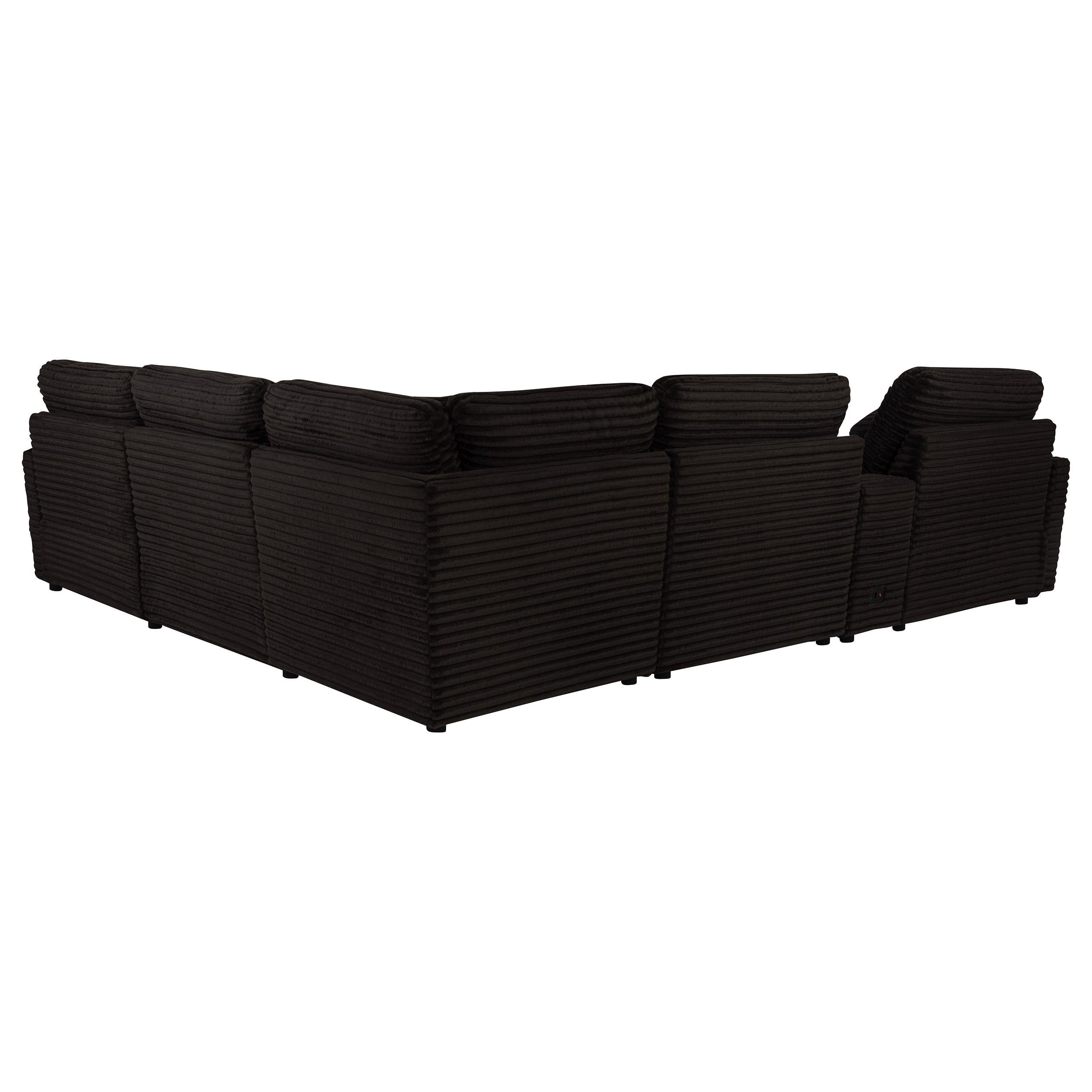  Coaster Furniture Collins 610350P-SET 6-piece Modular Power Reclining Sectional - Chocolate Brown IMAGE 2