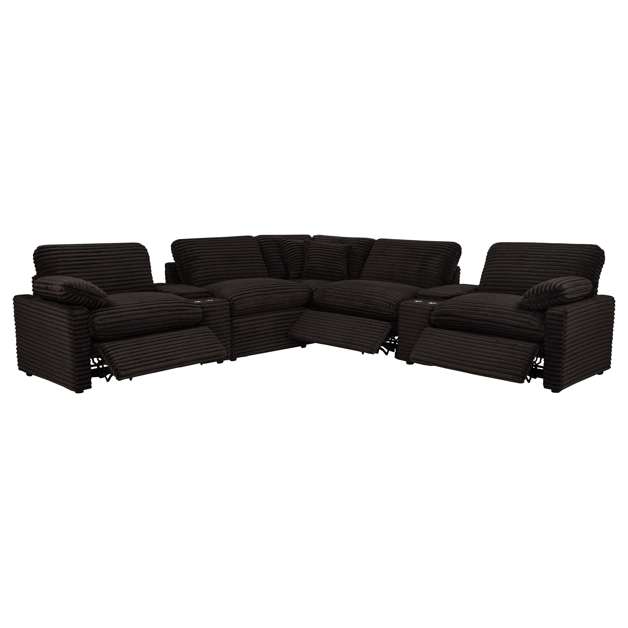  Coaster Furniture Collins 610350P-SETA 7-piece Modular Power Reclining Sectional - Chocolate Brown IMAGE 11
