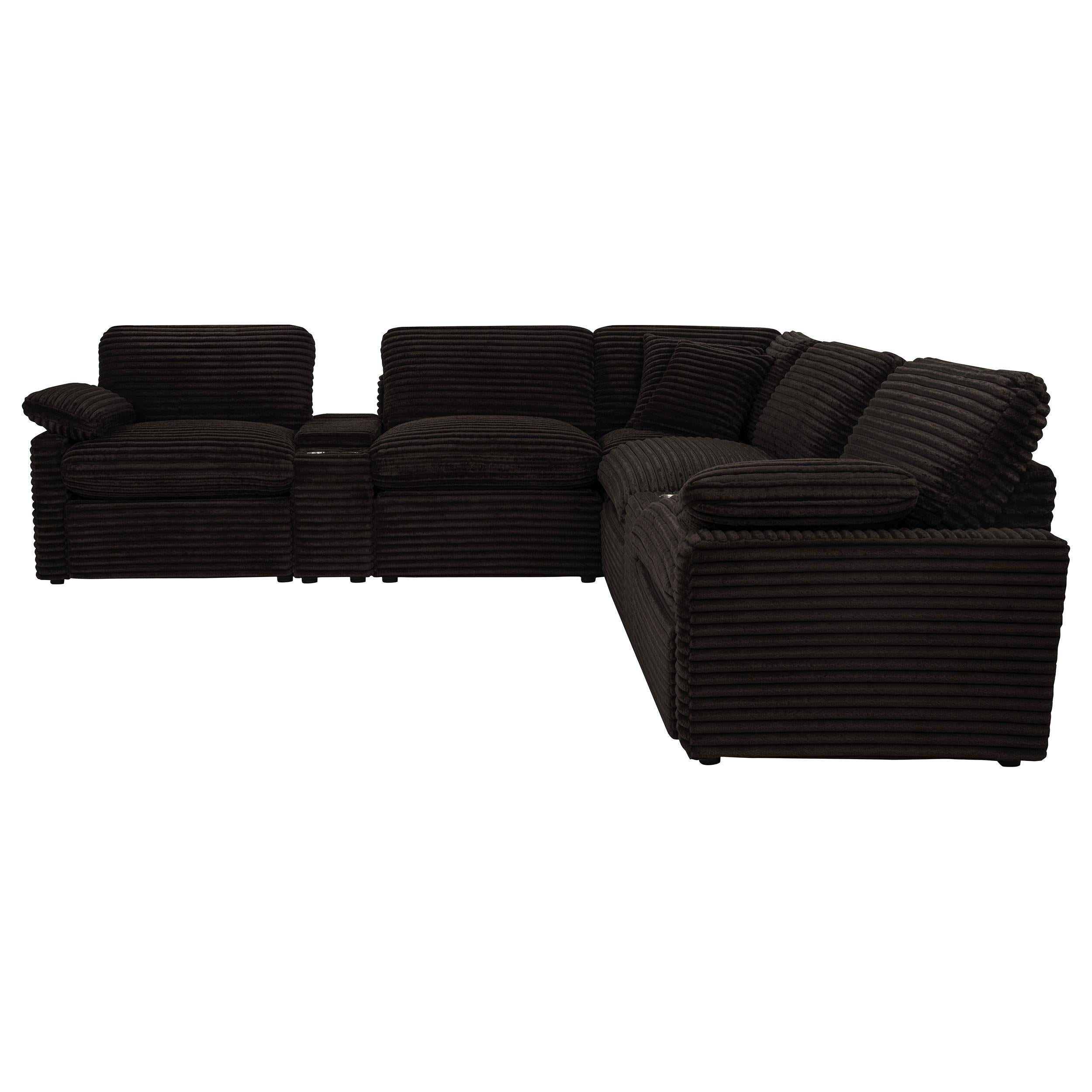  Coaster Furniture Collins 610350P-SETA 7-piece Modular Power Reclining Sectional - Chocolate Brown IMAGE 14